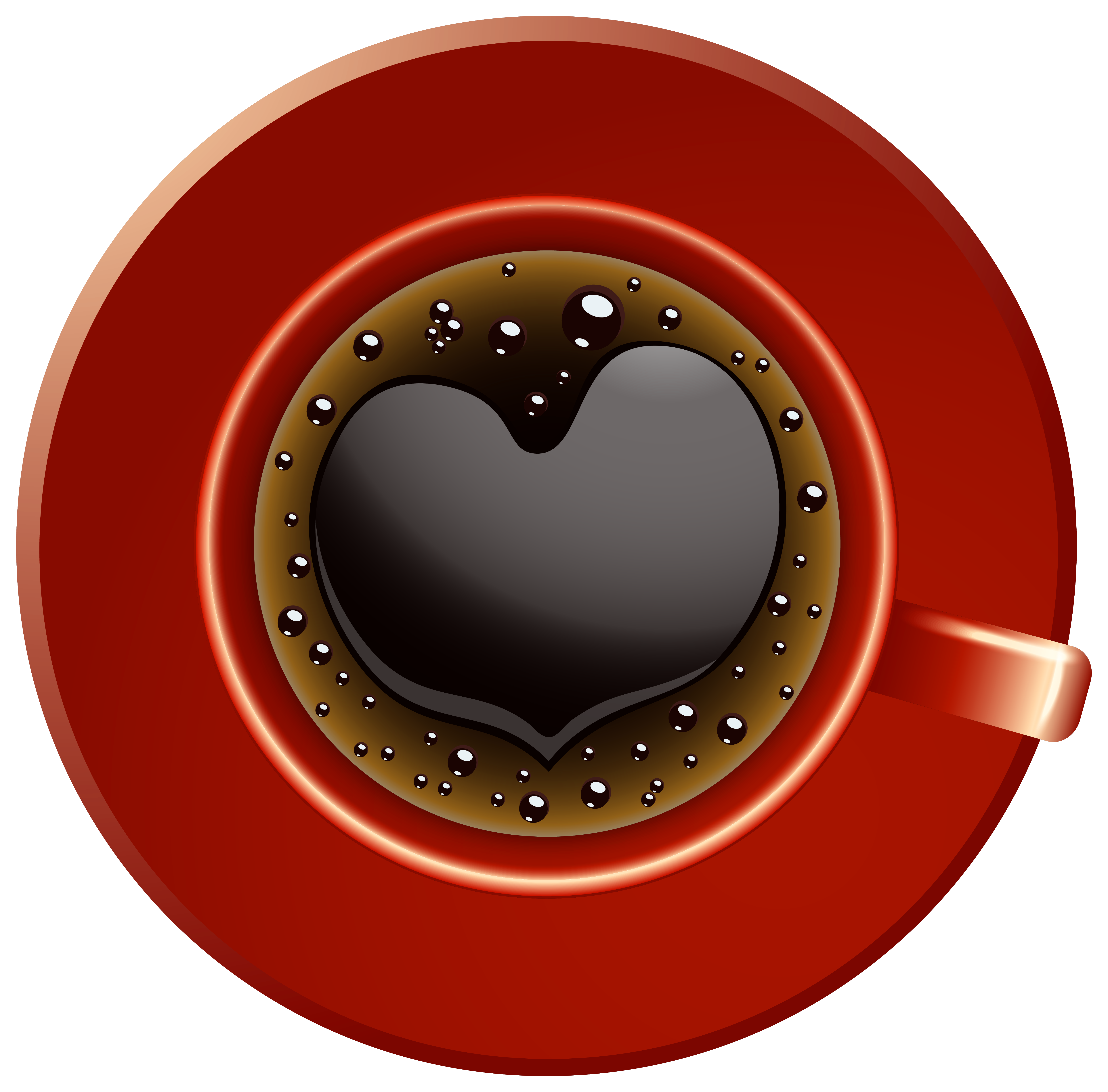 Red Coffee Cup With Heart PNG Clip Art Image Red Coffee Cup With Heart PNG Clip Art Image