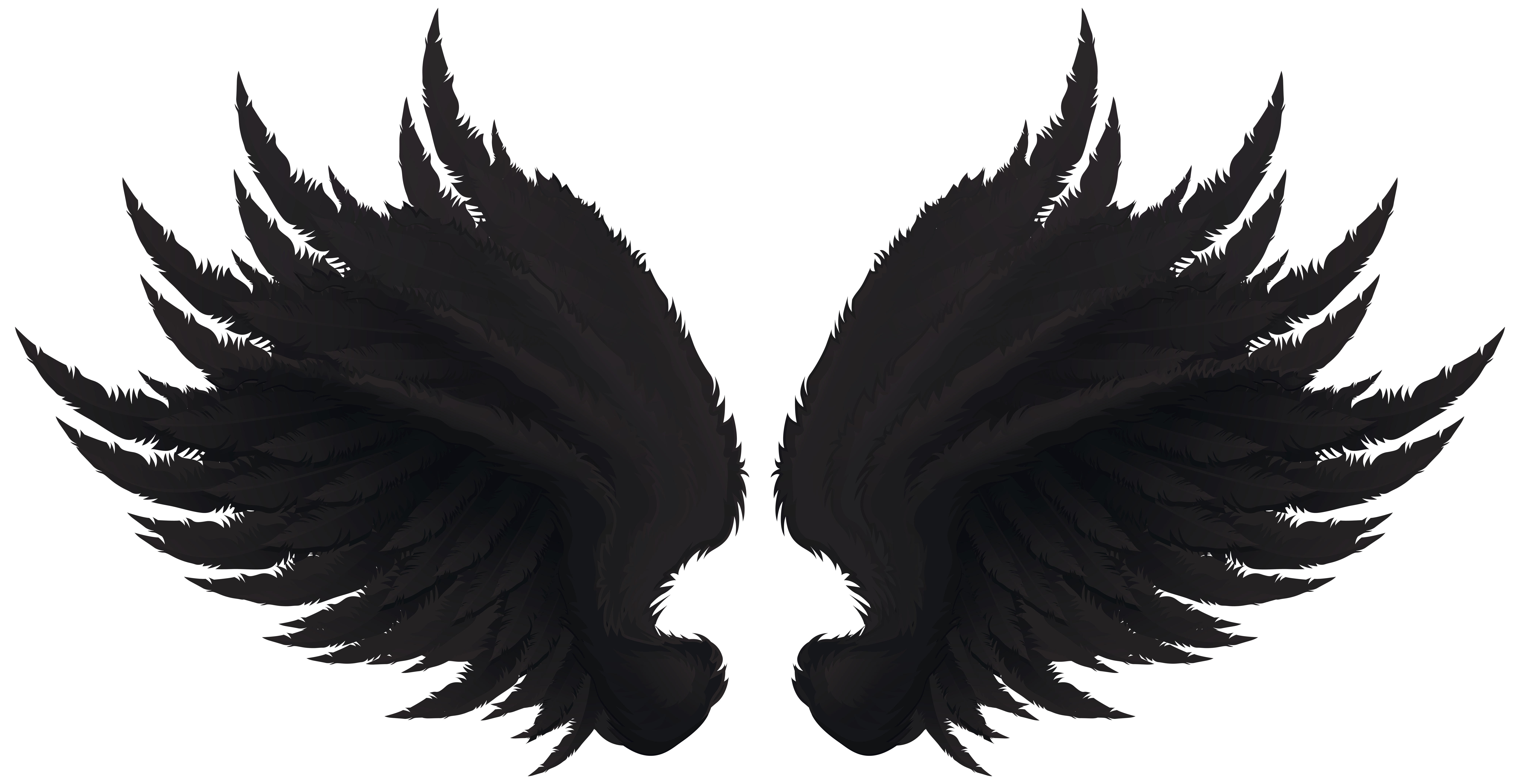 Black Wings Transparent Clip Art Image | Gallery Yopriceville - High