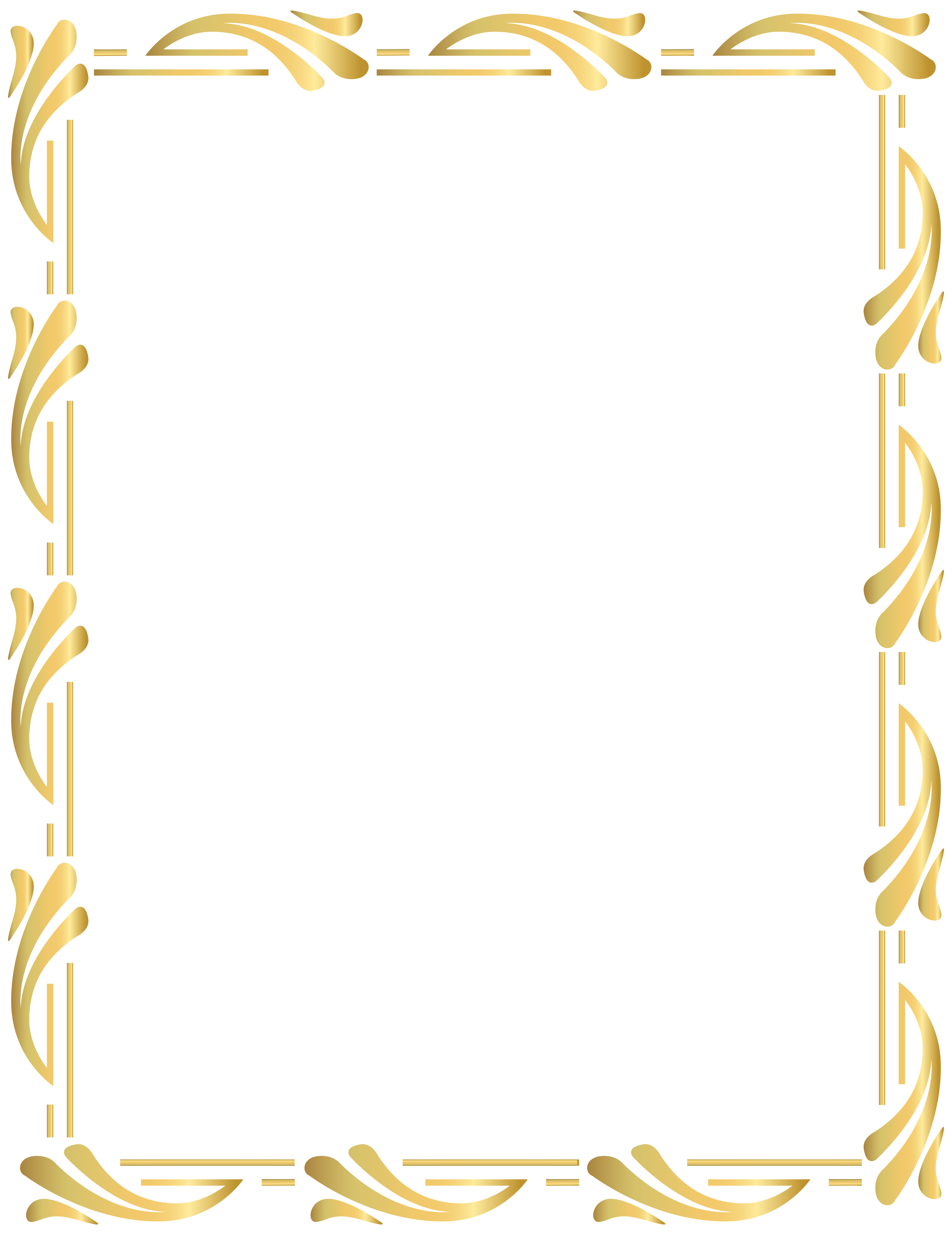 Border Frame Gold Clip Art Image | Gallery Yopriceville - High-Quality ...