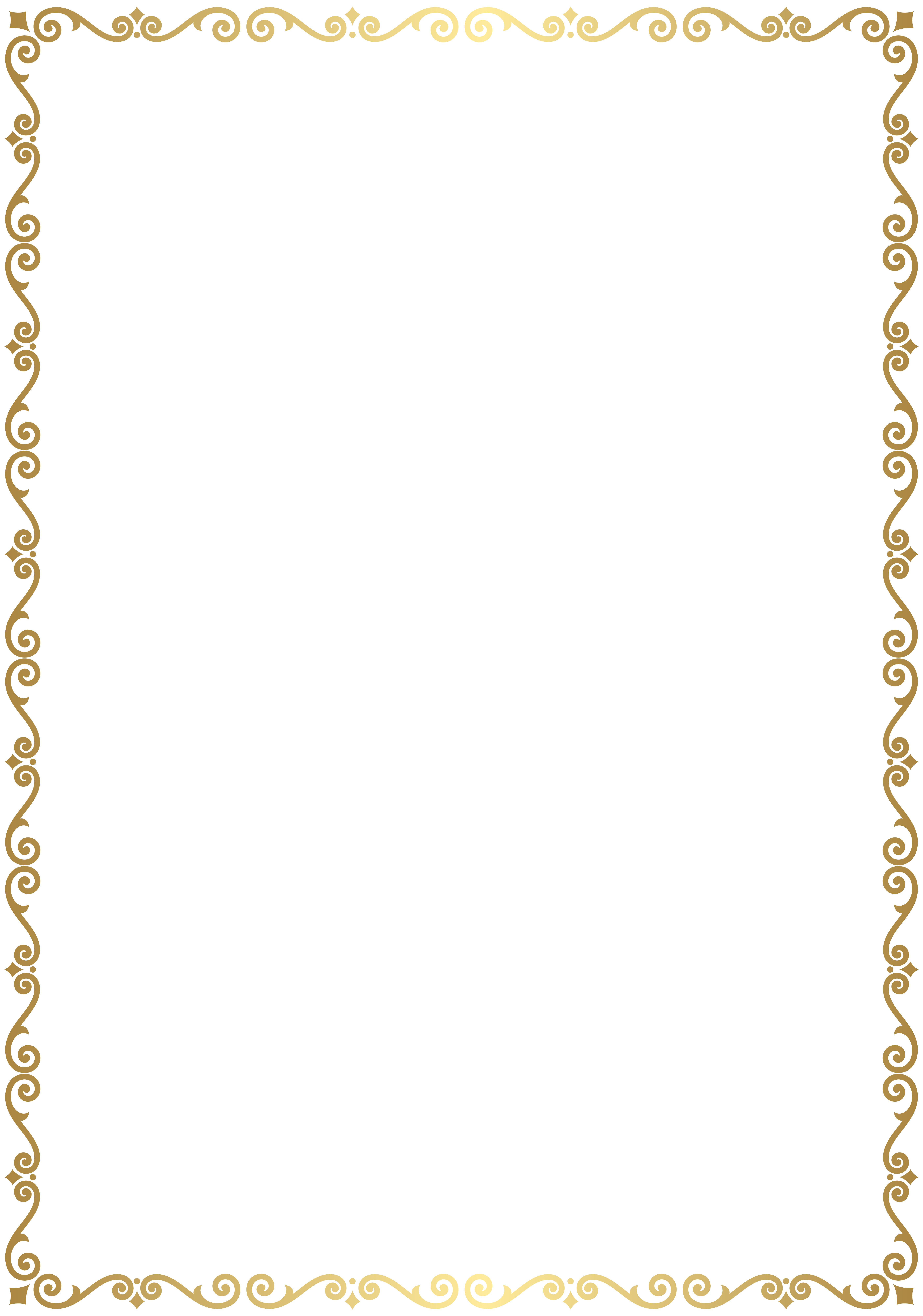 Border Frame Golden Transparent Clip Art Image | Gallery ...