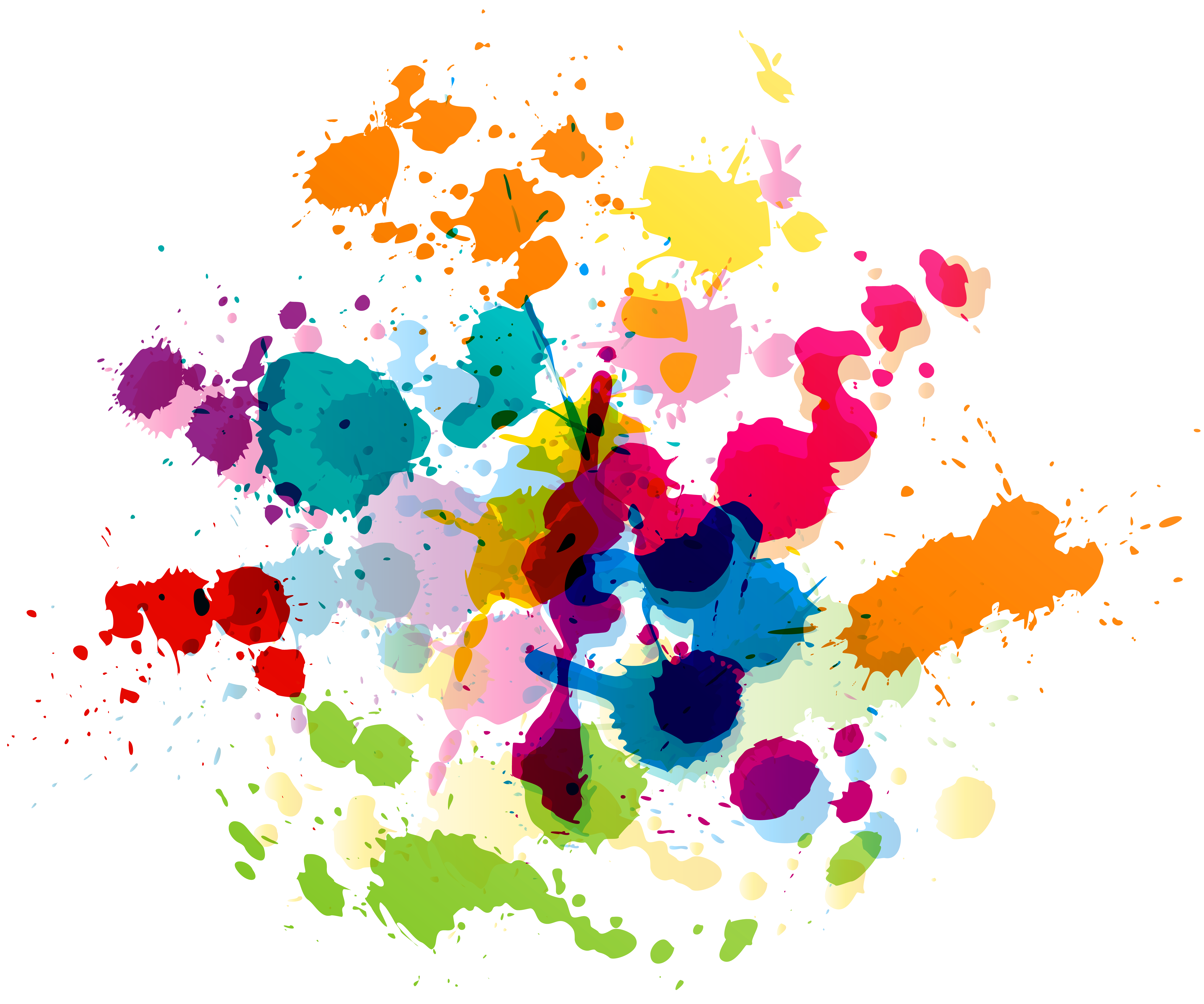 colorful paint splatter