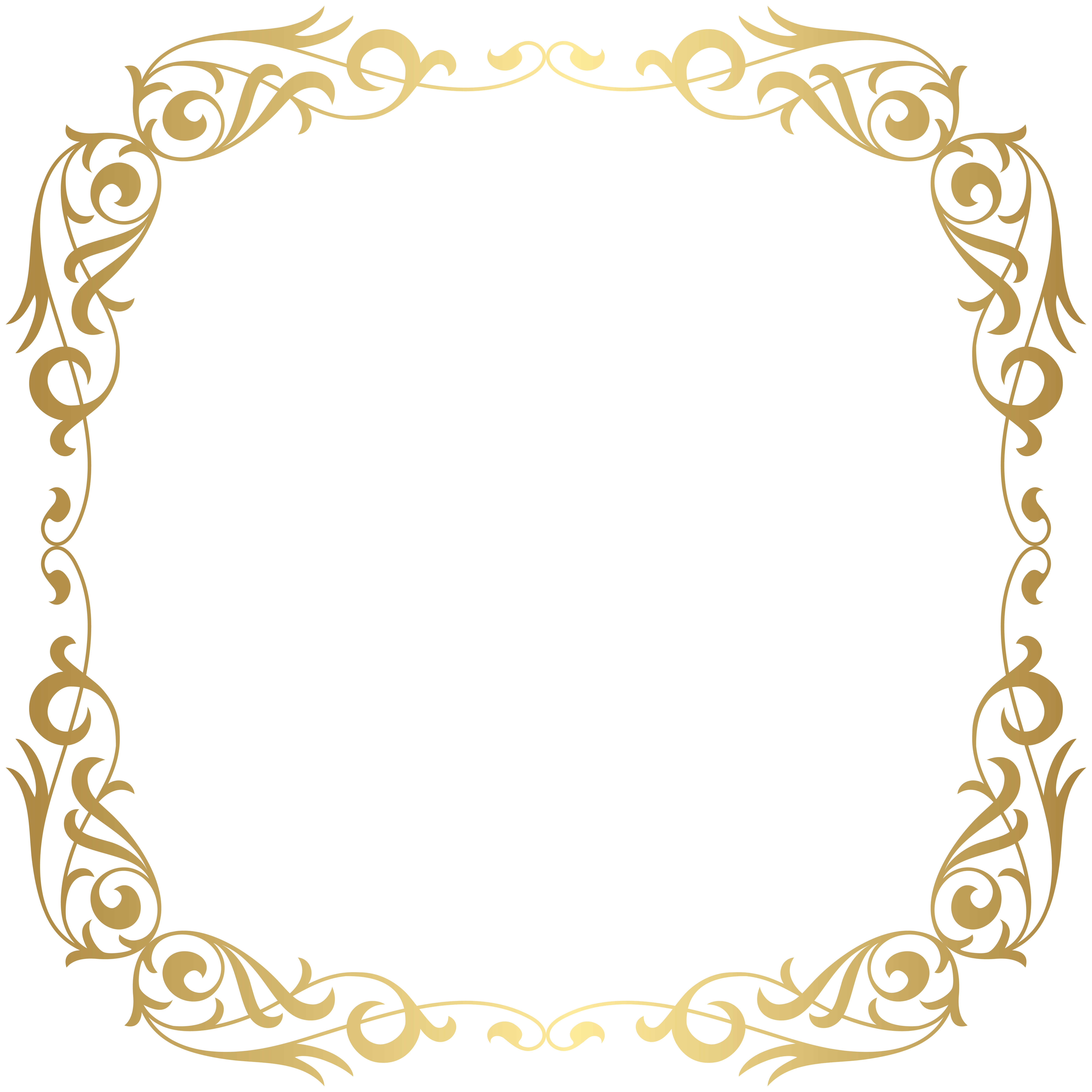 Deco Gold Frame Border | Gallery Yopriceville - High-Quality Free ...