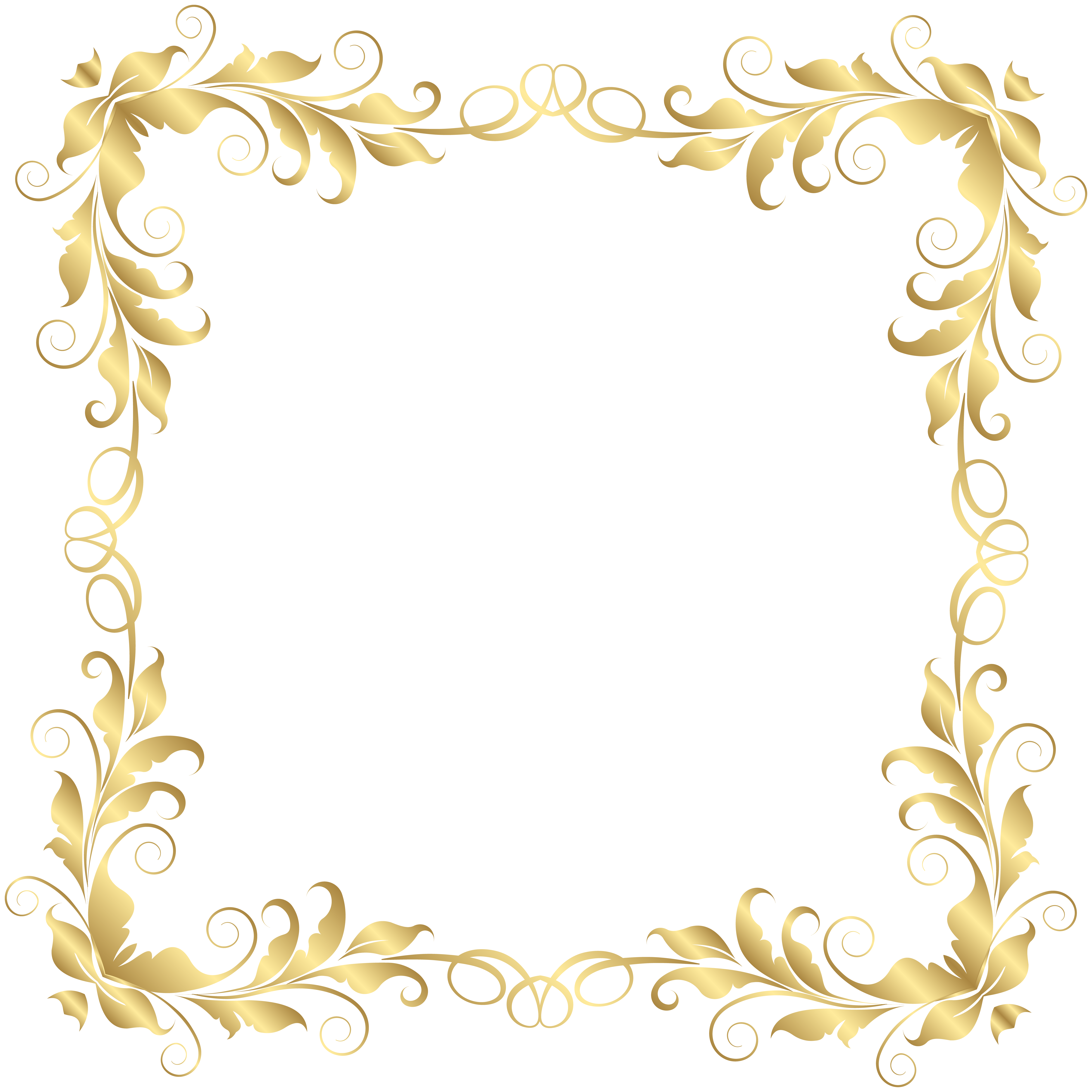 Floral Border Frame PNG Clip Art Image | Gallery ...