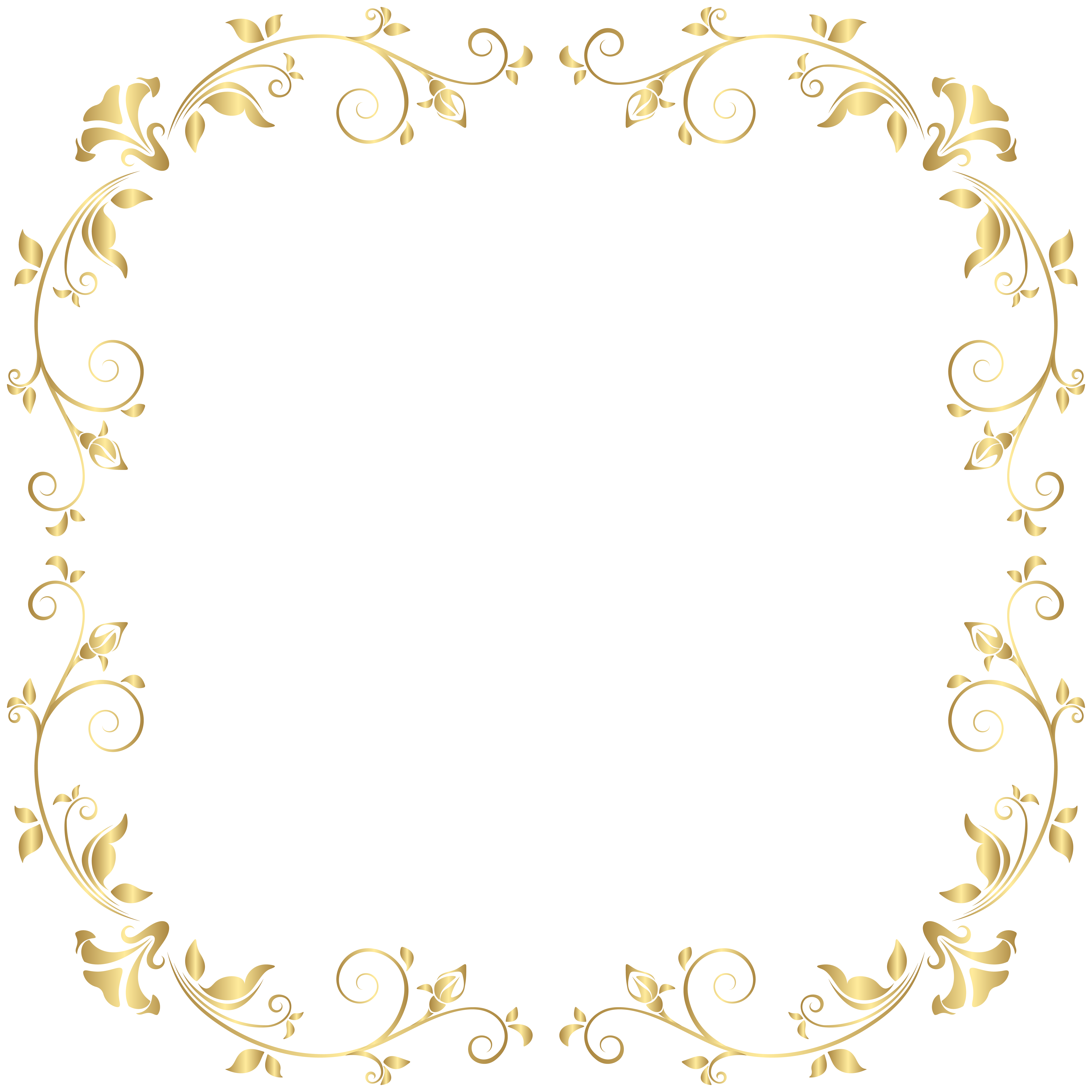 Frame Border Golden PNG Clip Art | Gallery Yopriceville - High-Quality ...