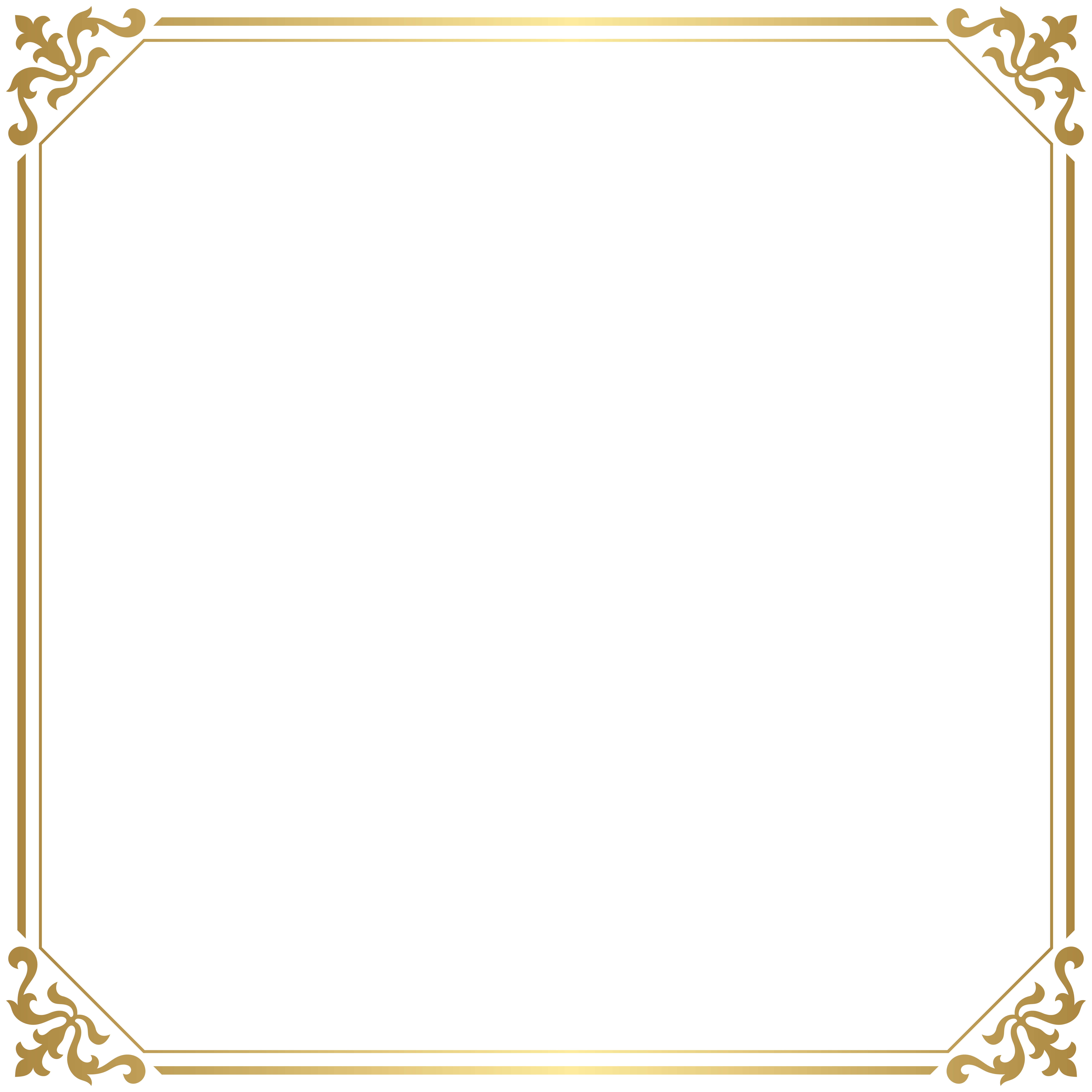 Frame Border Transparent Gold PNG Image | Gallery ...