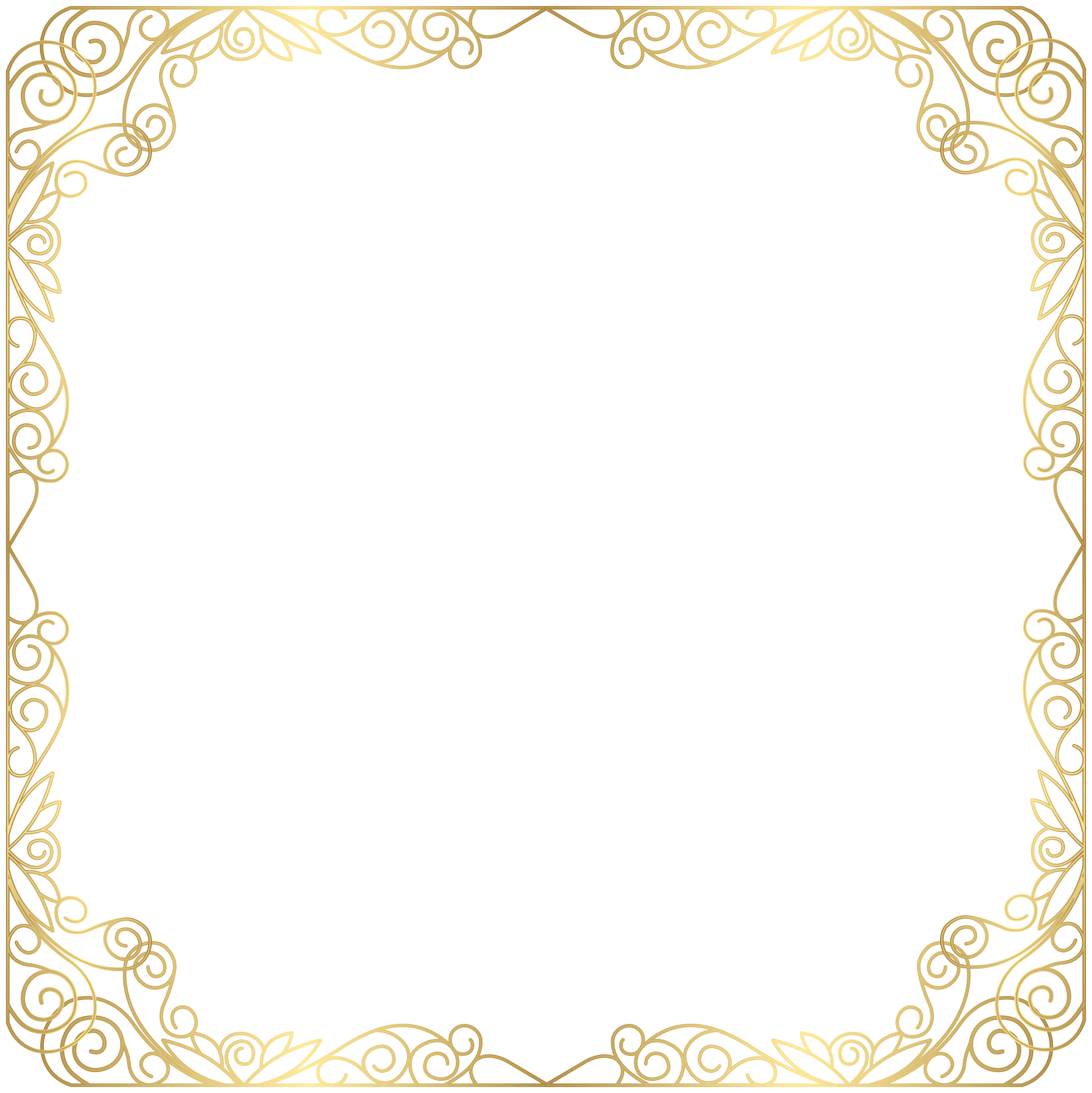 Frame Deco Gold Transparent PNG Clip Art Image | Gallery ...