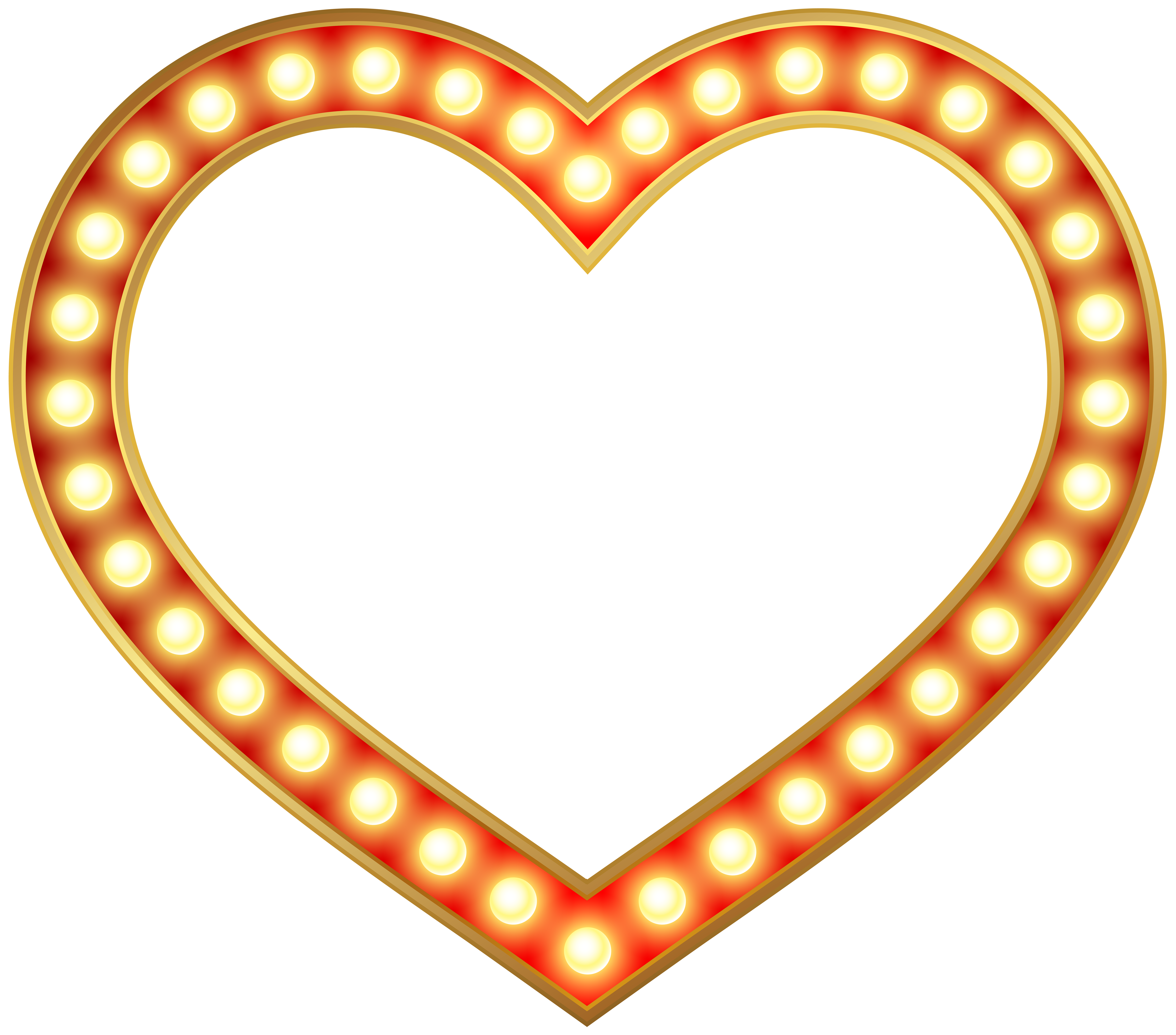 Glowing Heart Border Frame PNG Clip Art Image | Gallery Yopriceville