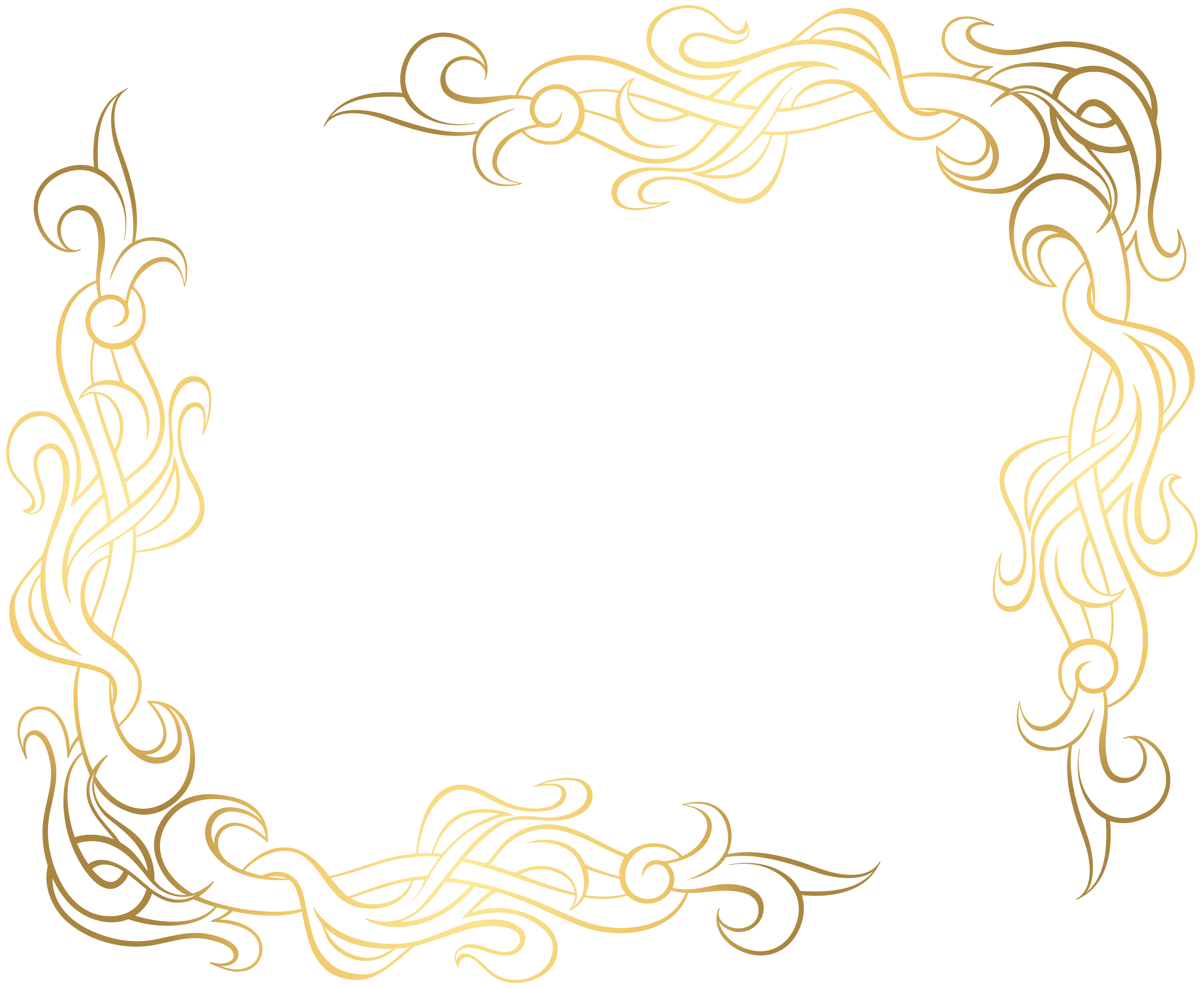 Gold Corner Decoration Transparent PNG Clip Art | Gallery ...