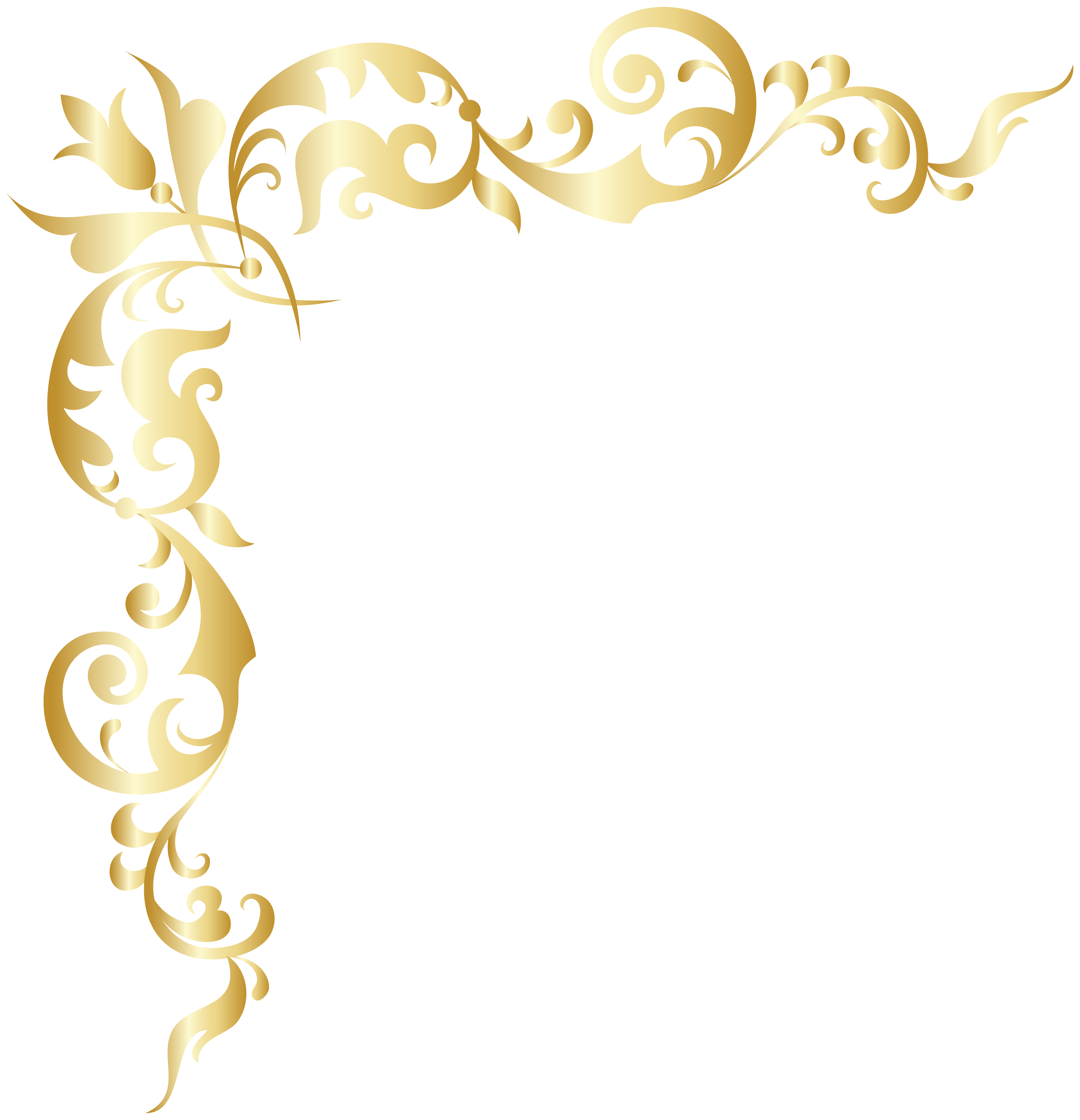Gold Corner PNG Clip Art | Gallery Yopriceville - High ...