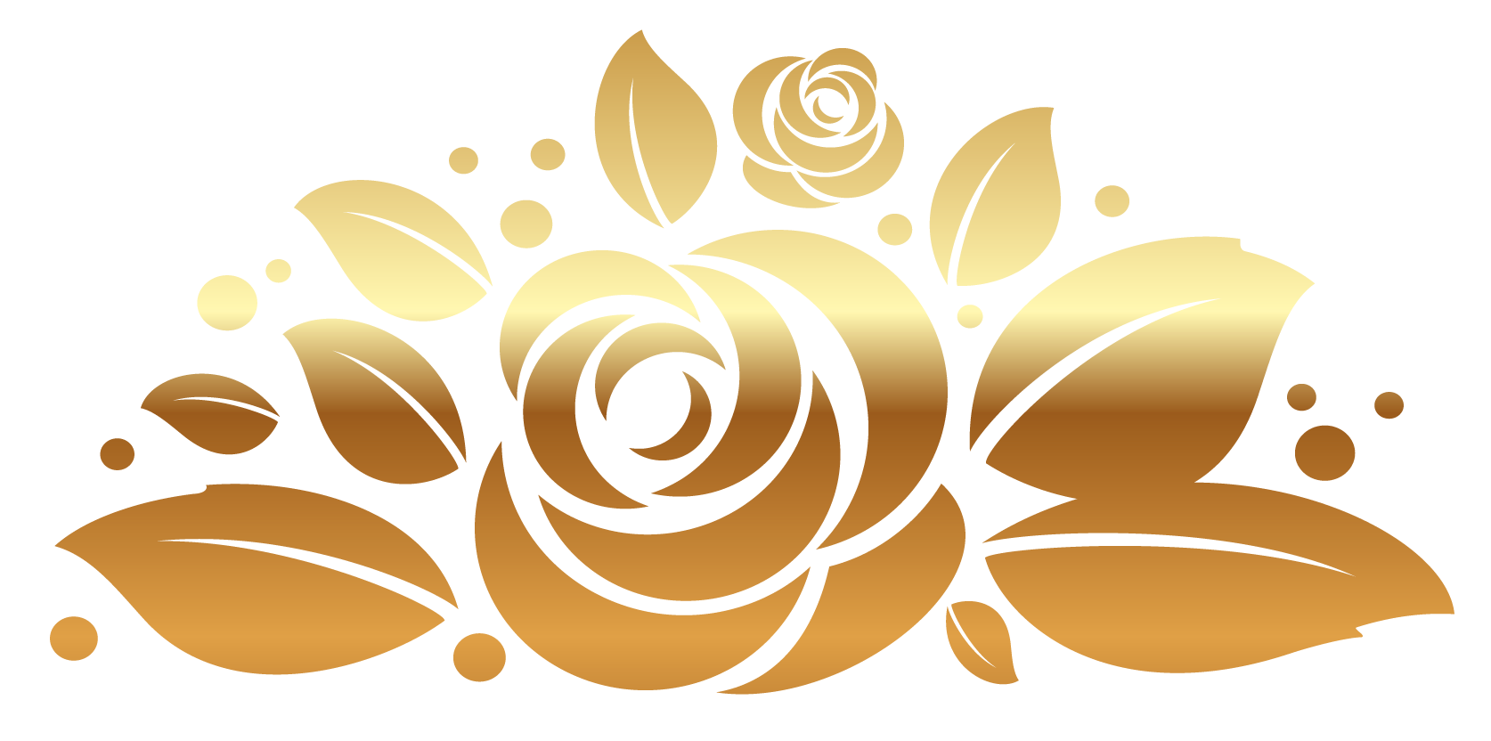 Gold Rose Decor PNG Clipart Picture | Gallery Yopriceville - High