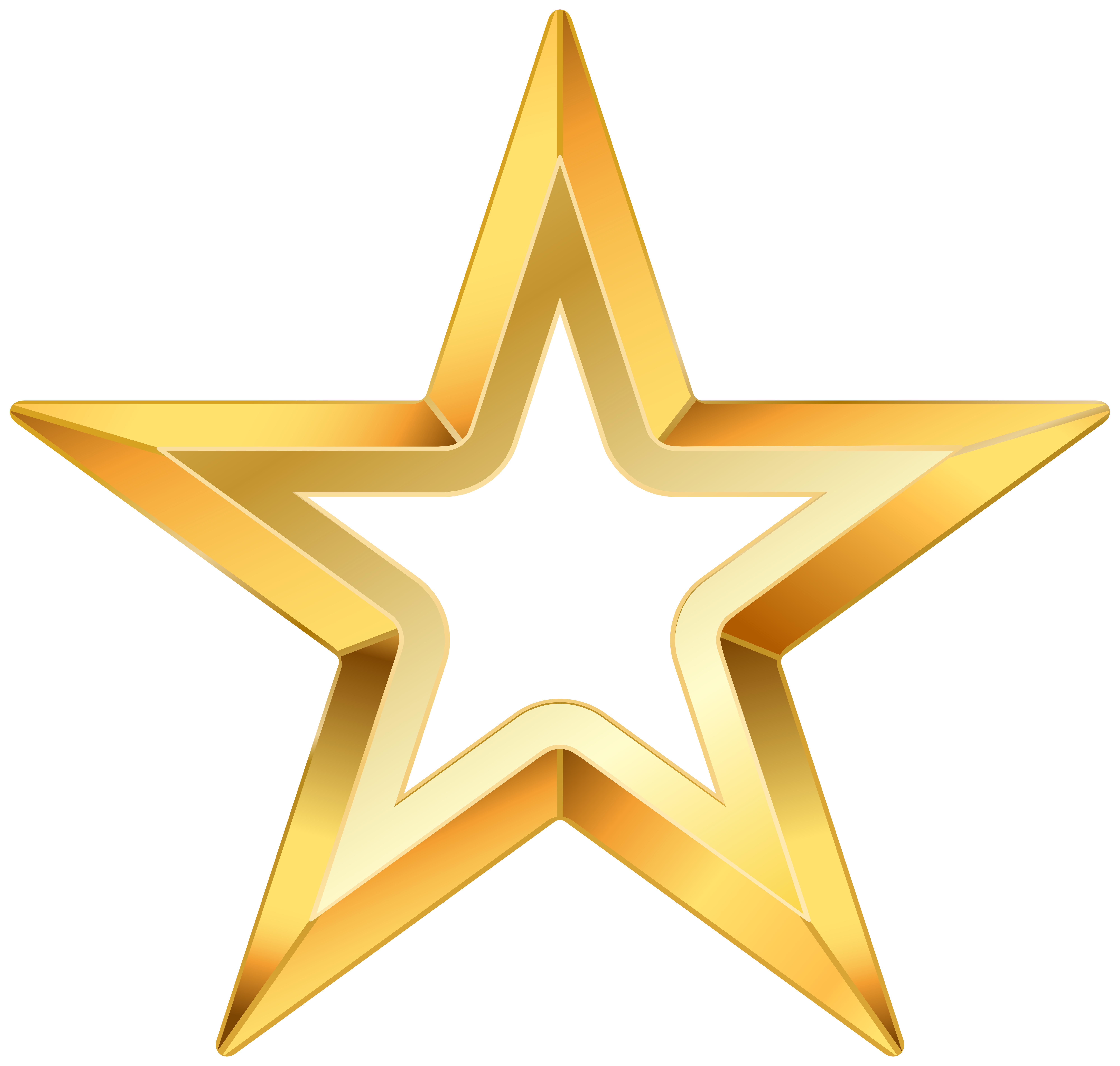 Gold Star PNG Transparent Clip Art Image​