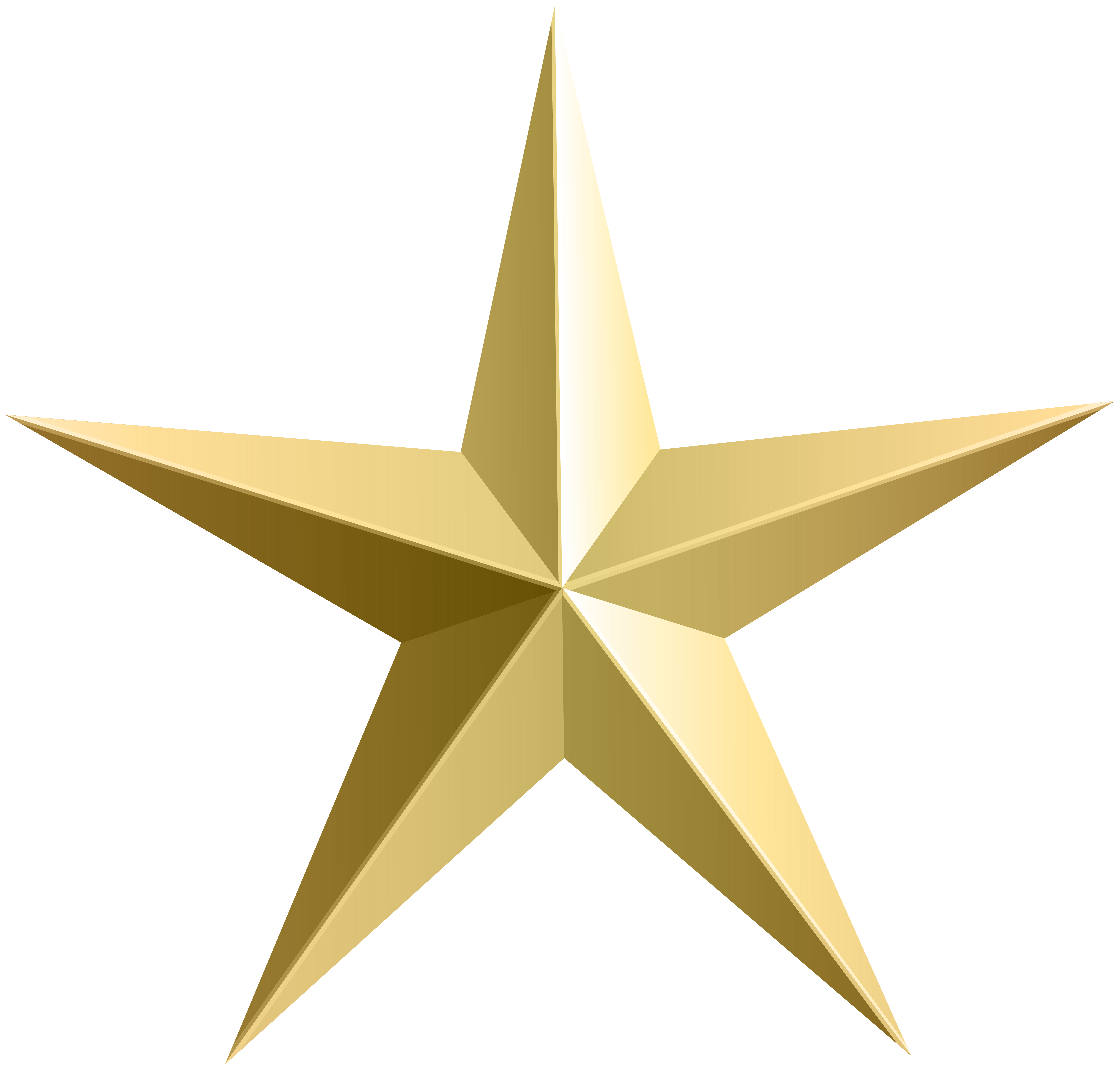 gold star clipart no background