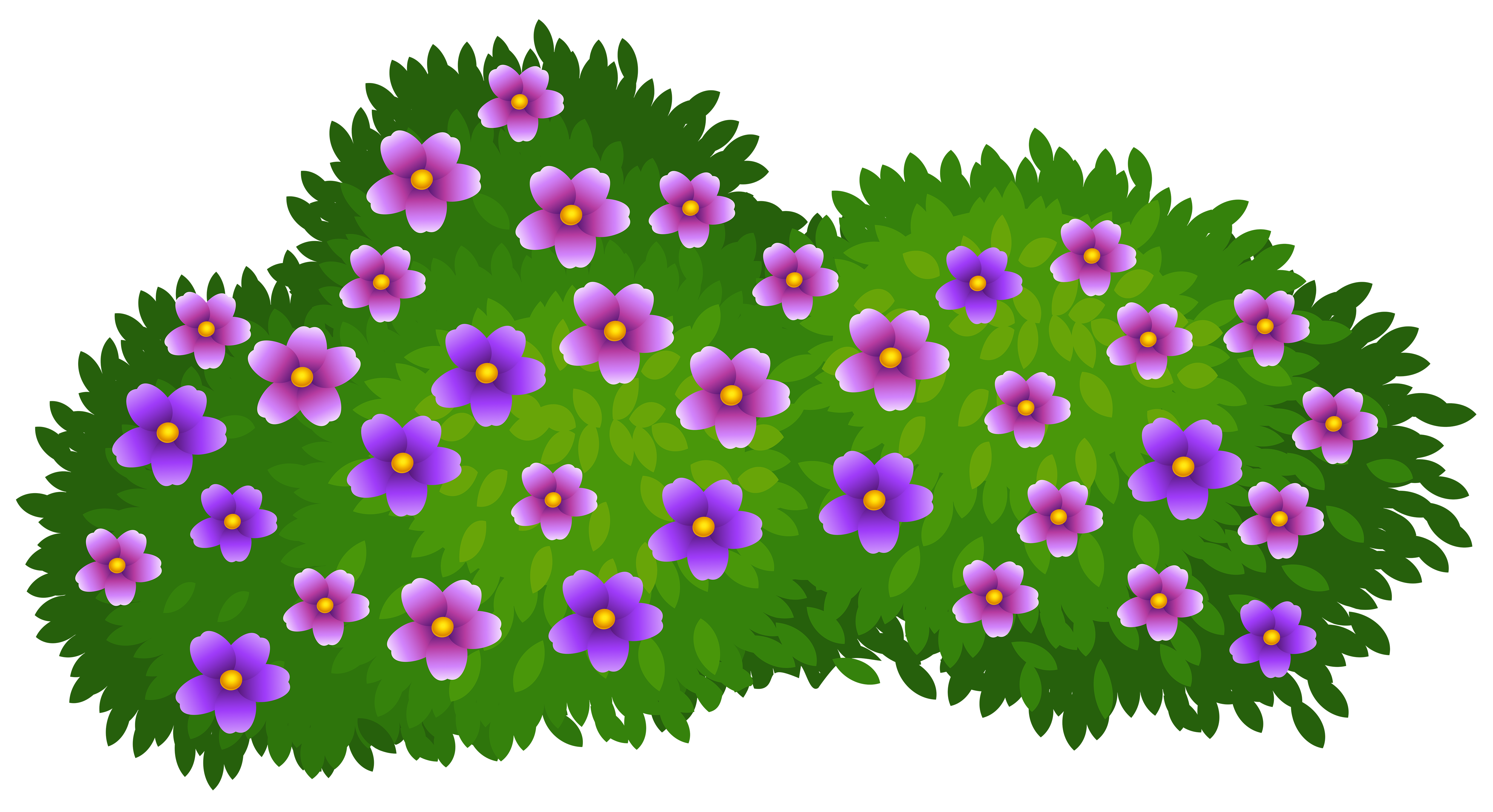 green cartoon flowers