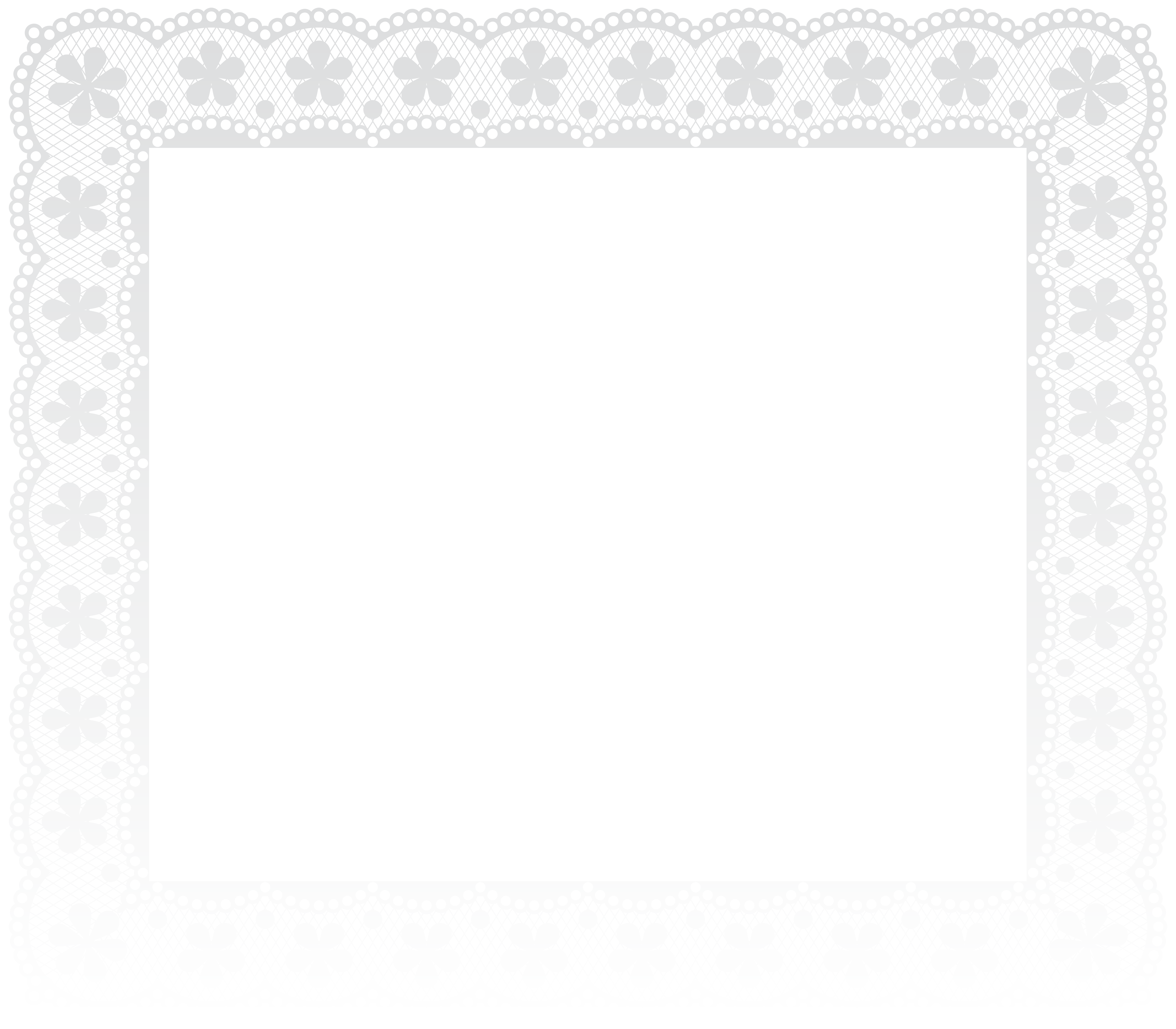 Lace Border Frame PNG Clip Art Image​