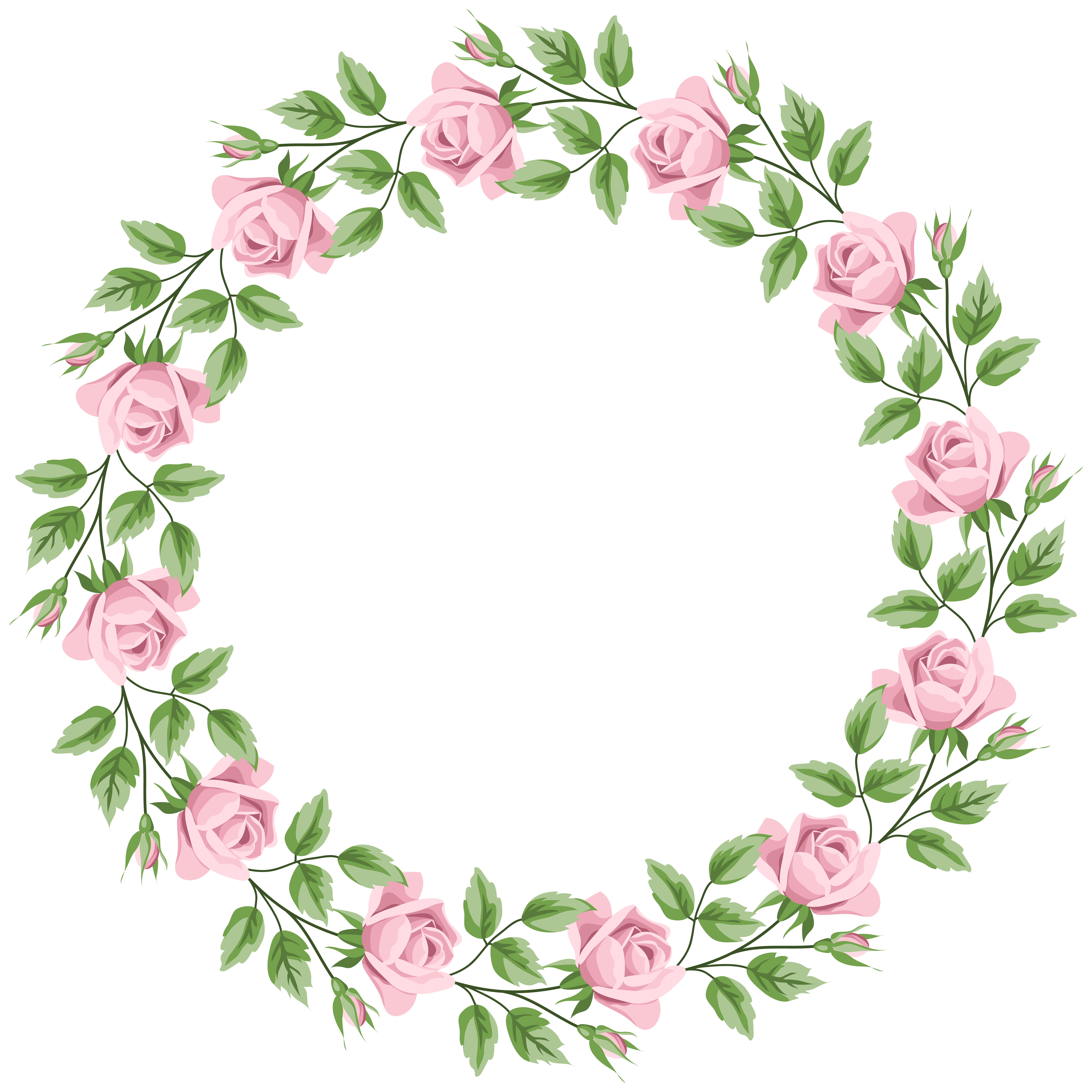 Pink Rose Border Frame Transparent PNG Clip Art | Gallery ...
