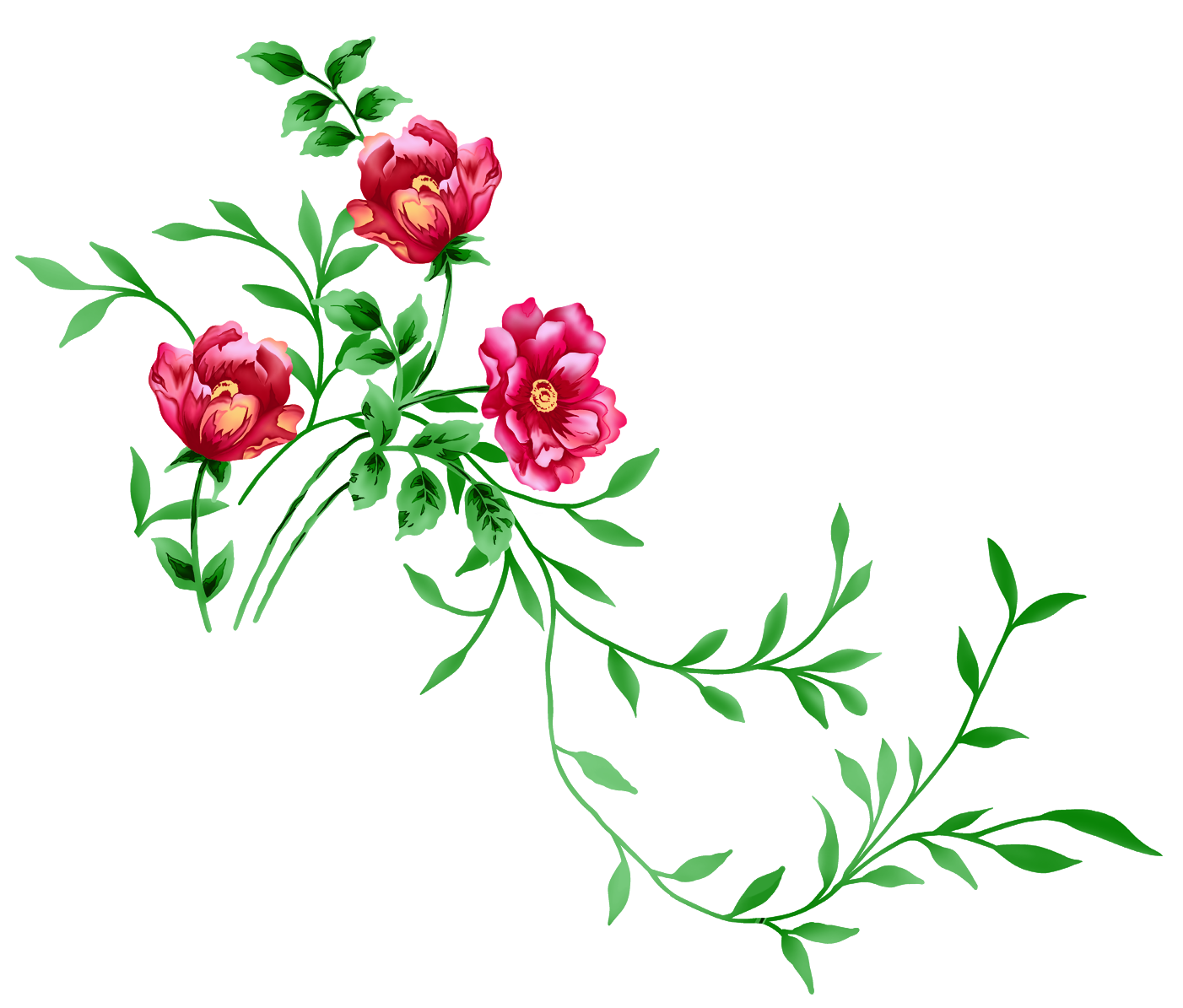 Red Floral Decor PNG Transparent Clipart​  Gallery Yopriceville -  High-Quality Free Images and Transparent PNG Clipart