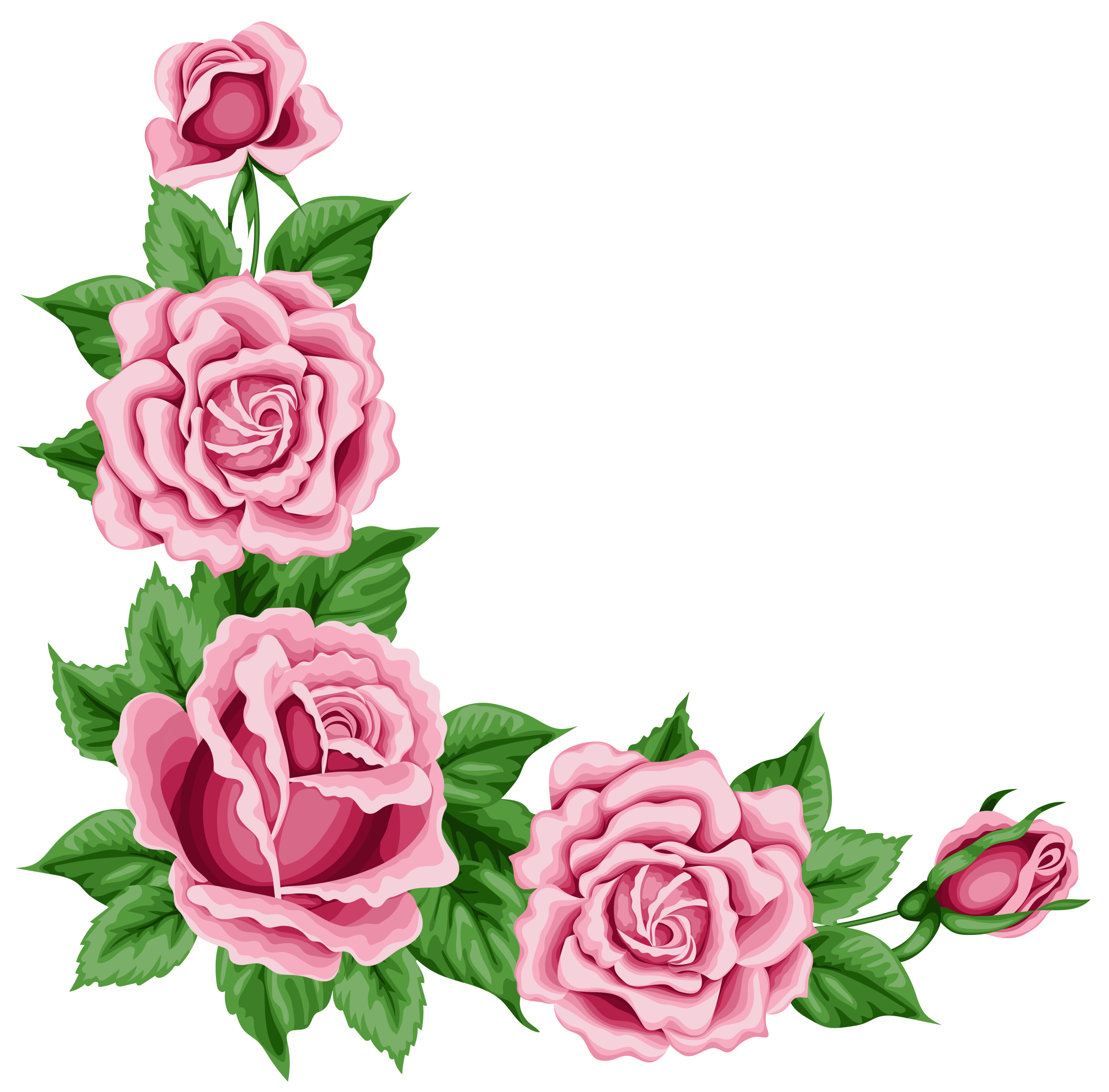 Roses Corner Decoration PNG Clipart Picture  Gallery 