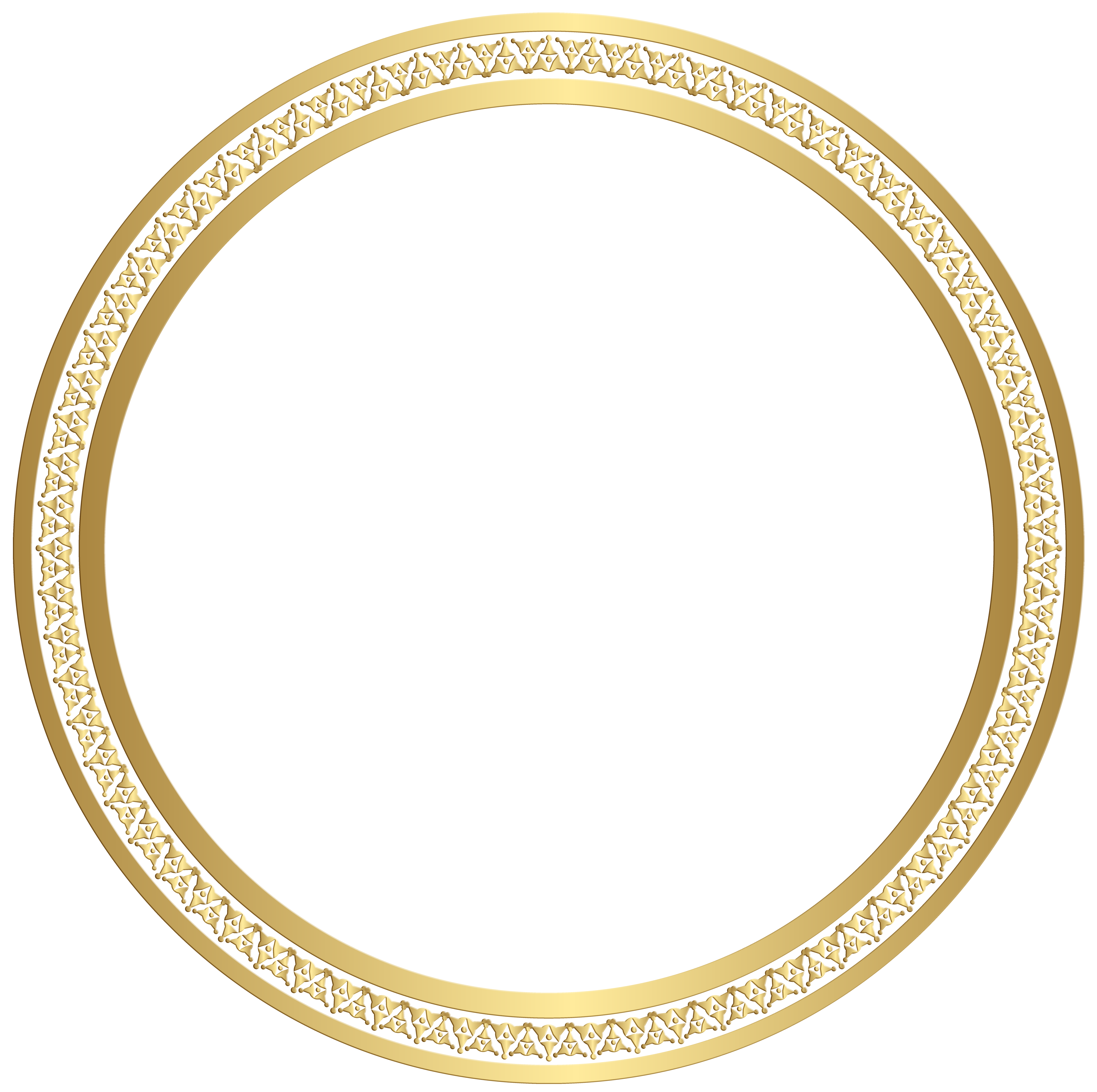 Round Border Frame Gold Clip Art Image | Gallery Yopriceville - High