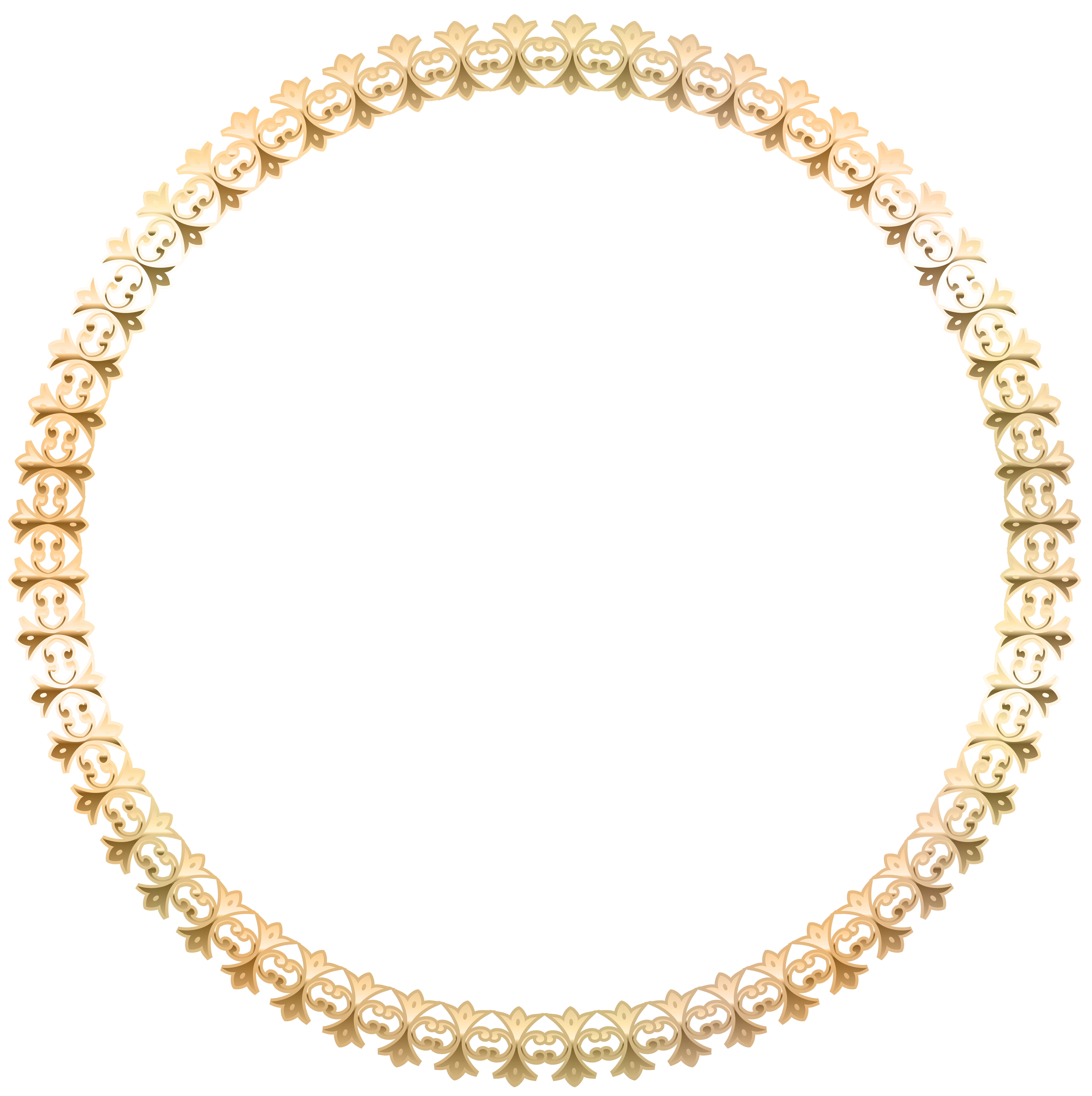 Round Border Frame Gold Transparent PNG Image | Gallery ...