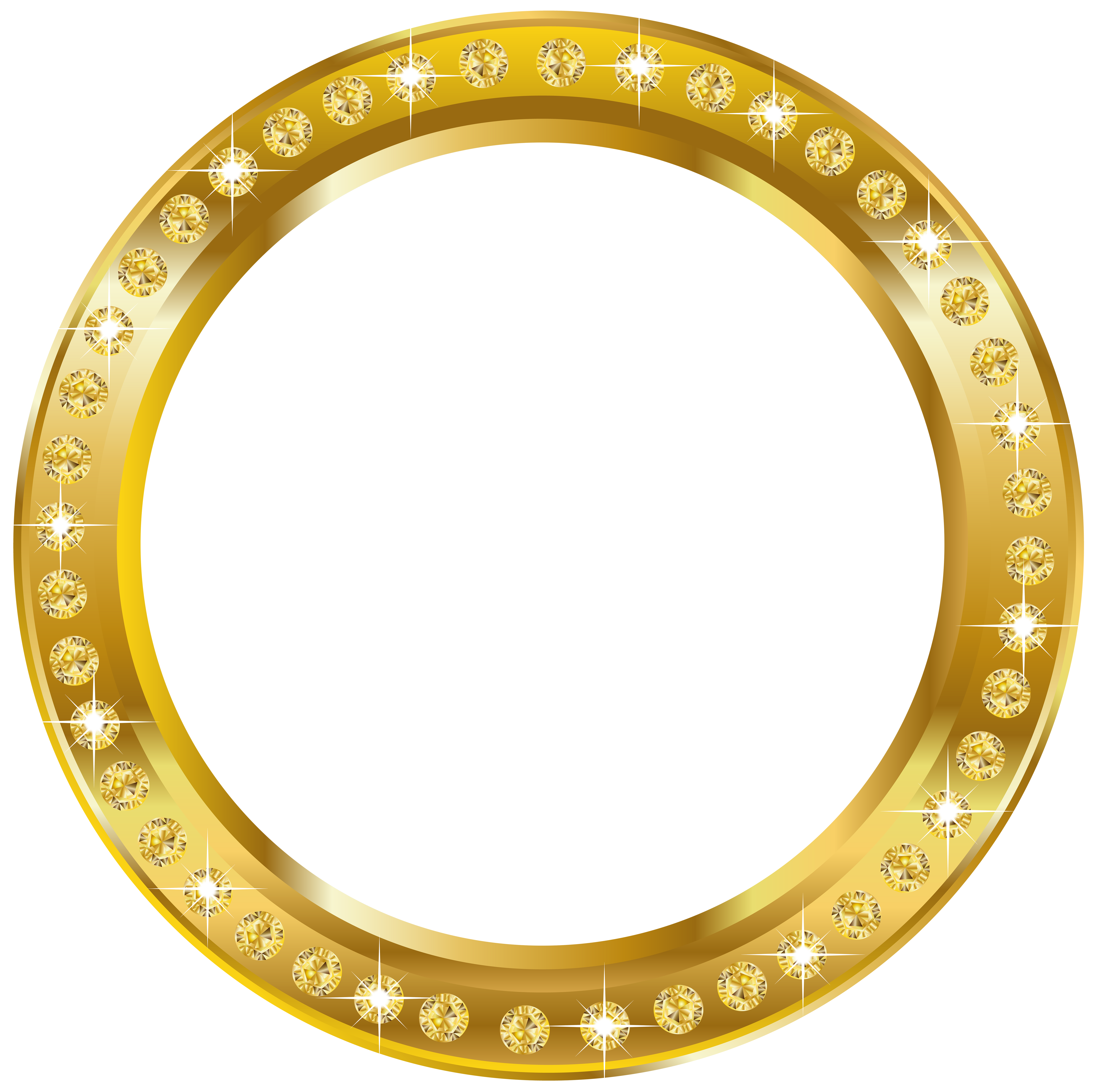 Round Frame Border Gold PNG Clip Art Image | Gallery Yopriceville