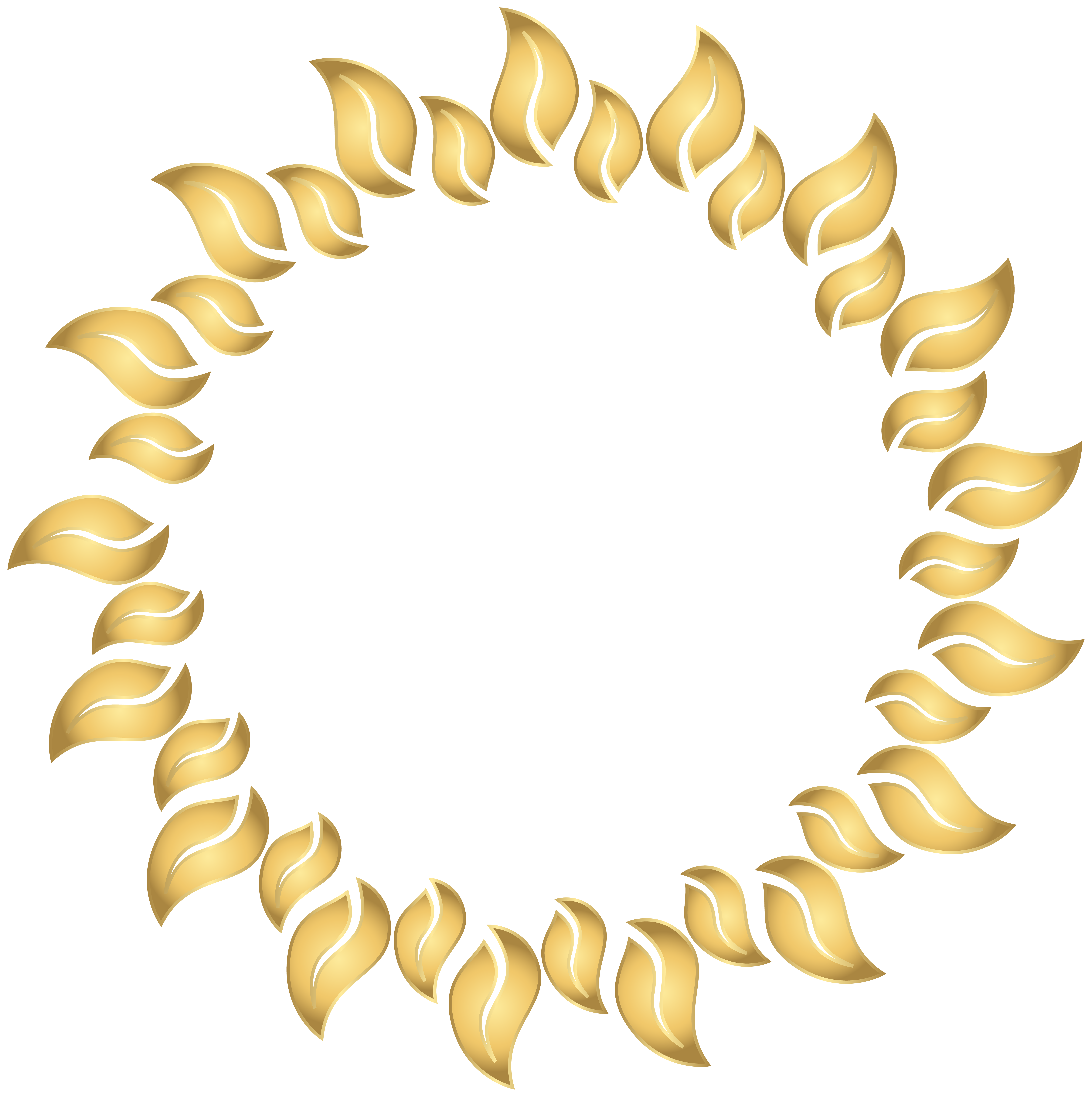 Round Frame Deco Gold Clip Art PNG Image | Gallery ...