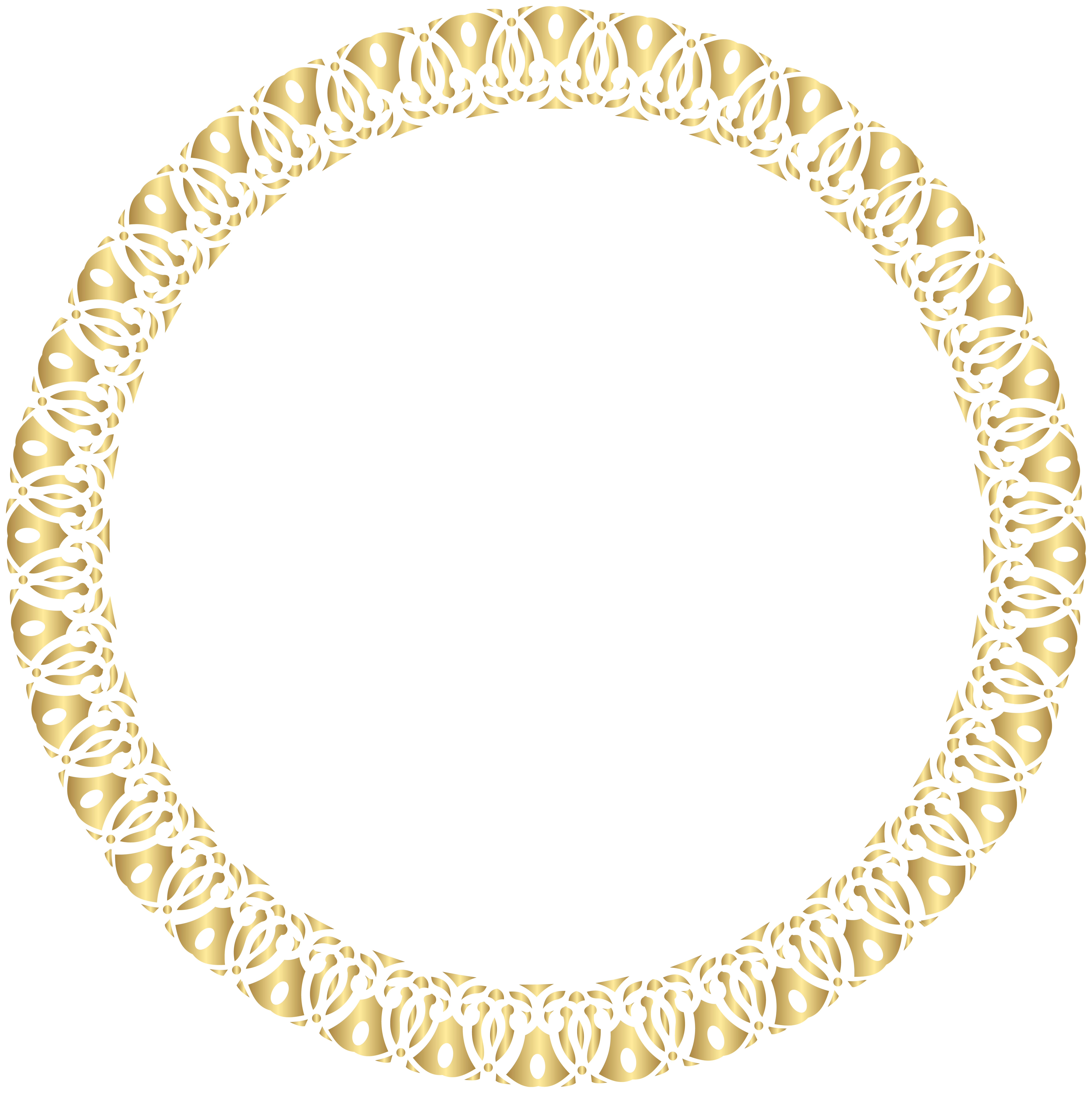 Round Frame Gold Transparent PNG Clip Art | Gallery ...