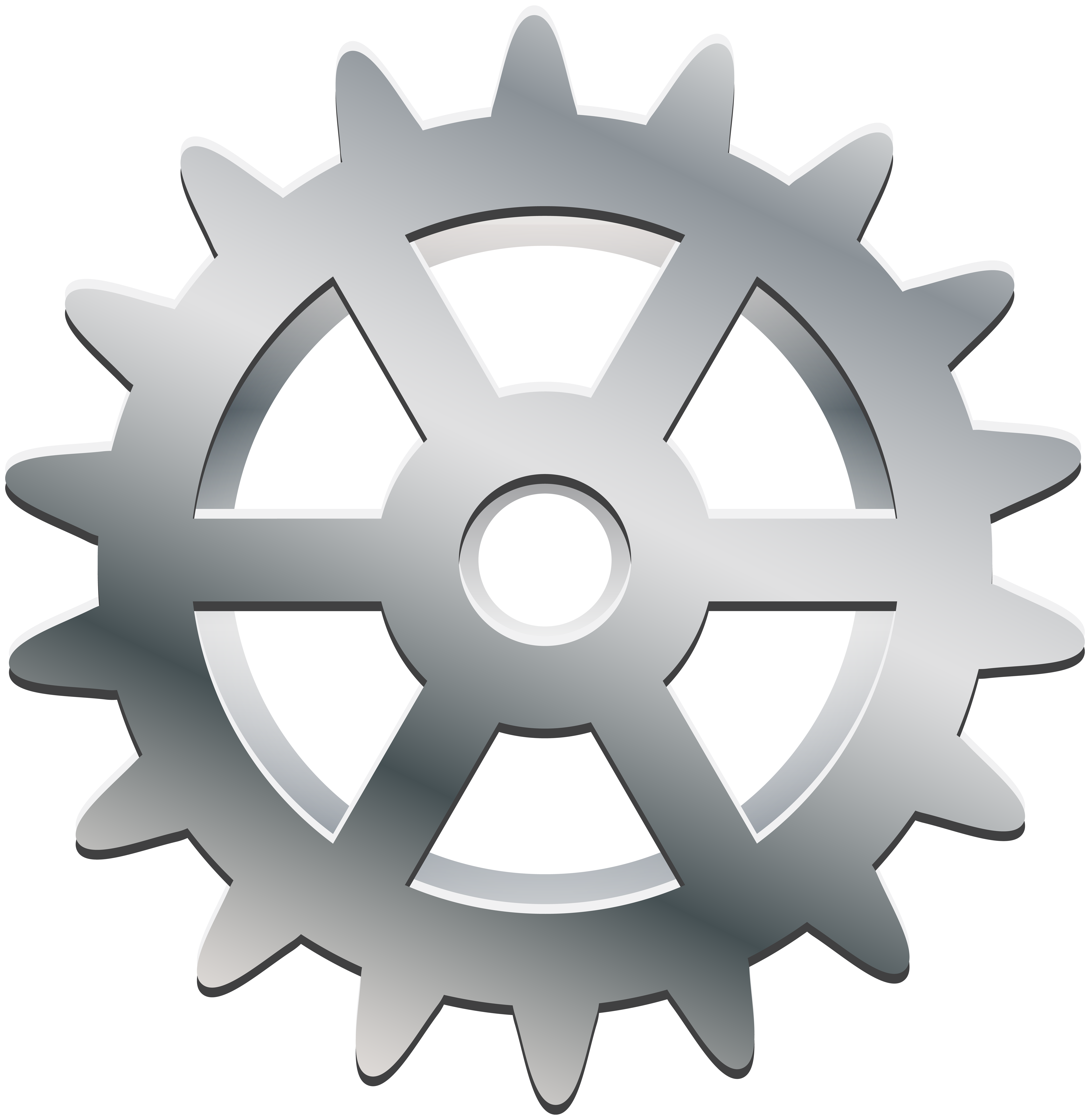 Silver Gear Transparent PNG Clip Art​  Gallery Yopriceville - High-Quality  Free Images and Transparent PNG Clipart