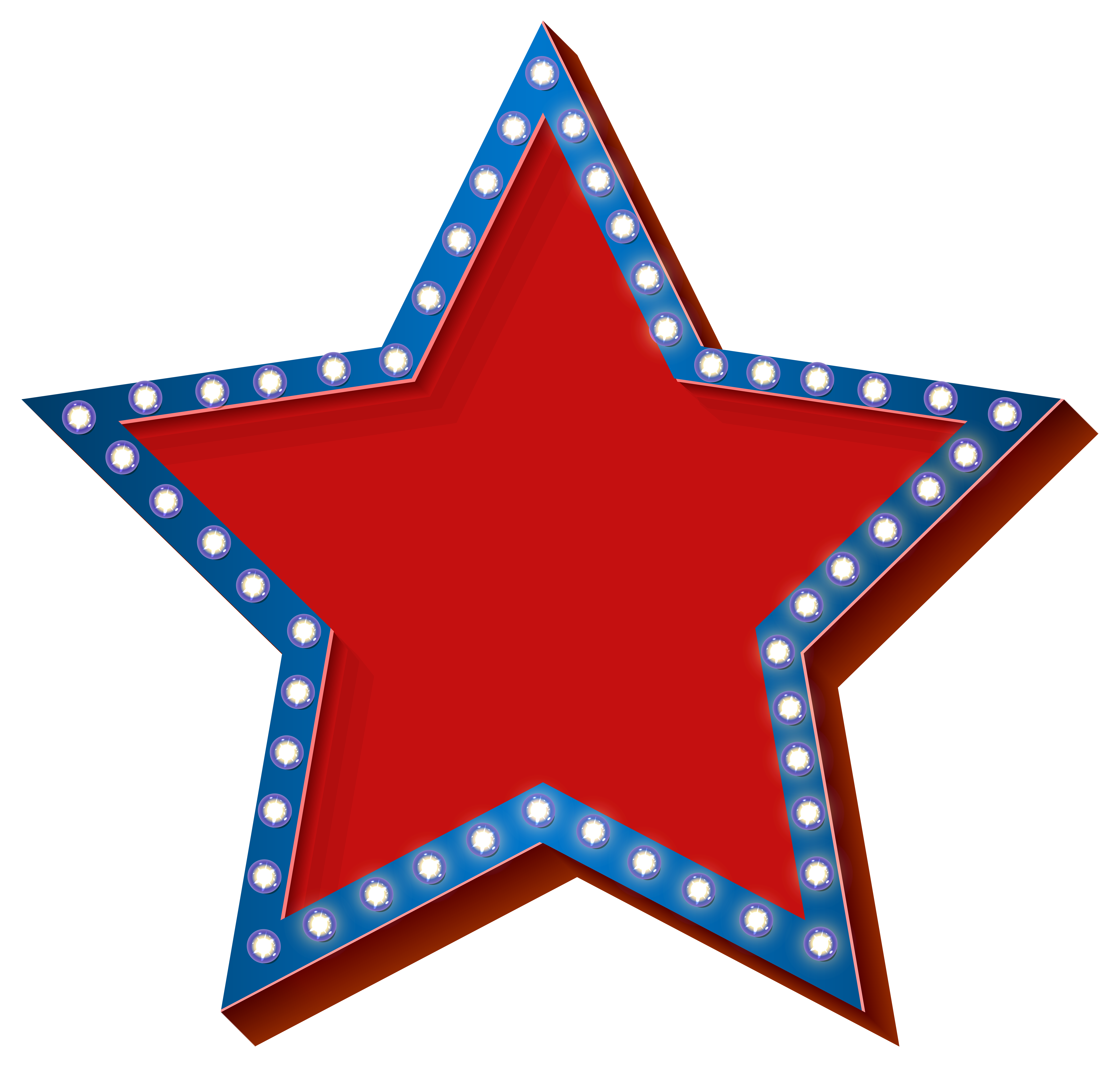 Star with Lights Transparent PNG Clip Art Image | Gallery ...