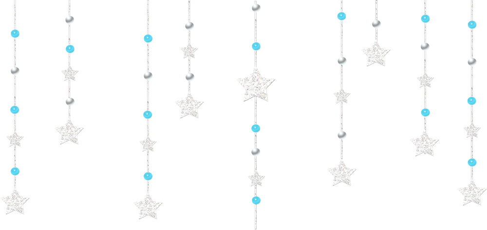 transparent decorative hanging stars
