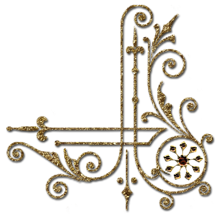 Transparent Gold Decorative Corner | Gallery Yopriceville ...