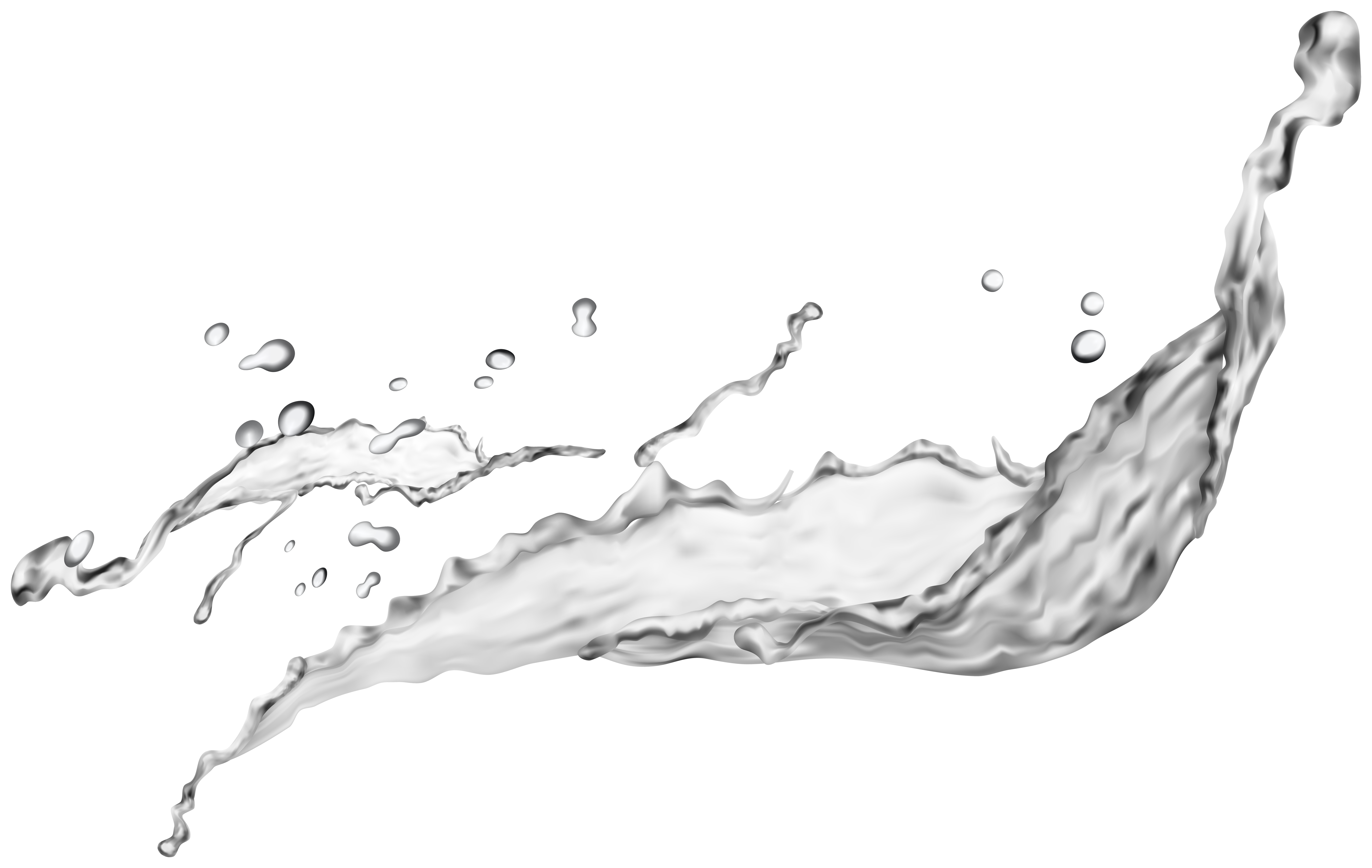 water splash clipart black and white