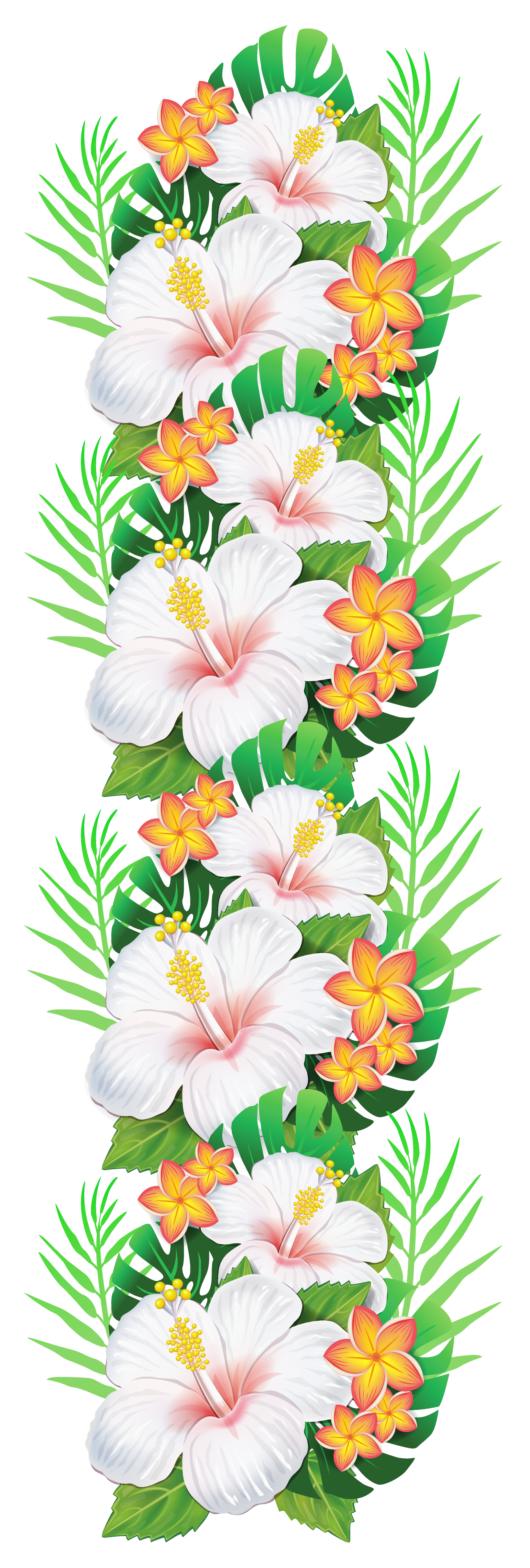 White Exotic Flowers Decoration PNG Clipart | Gallery Yopriceville