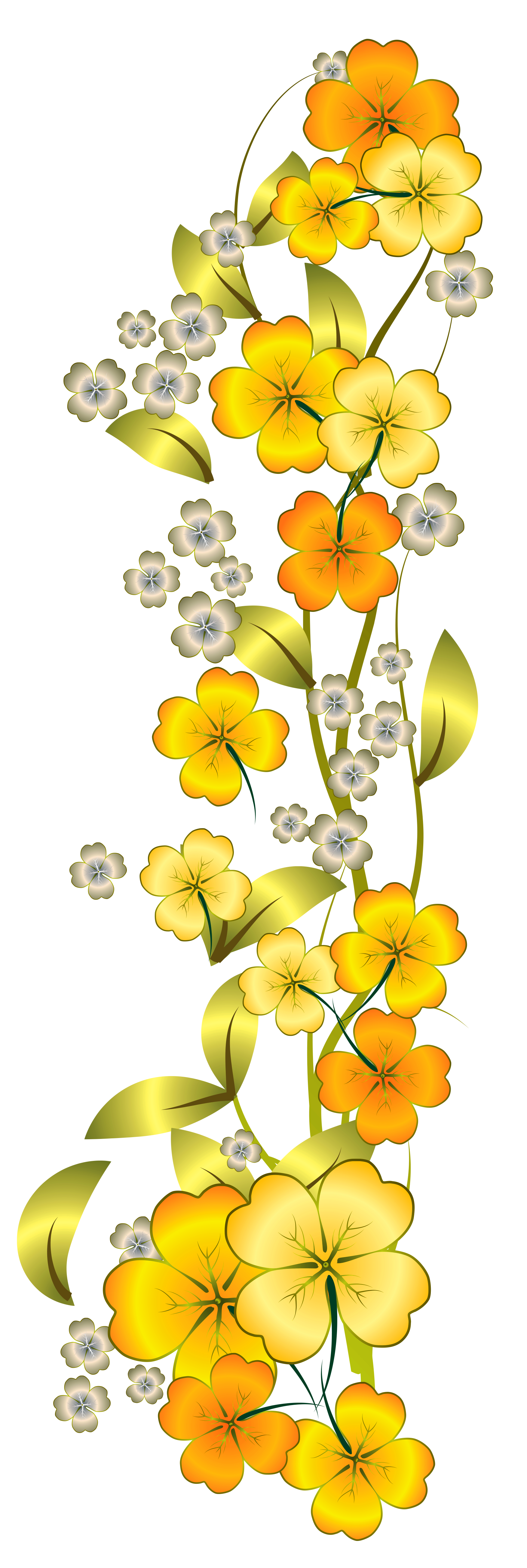 Yellow Flower Decor PNG Clipart | Gallery Yopriceville - High-Quality