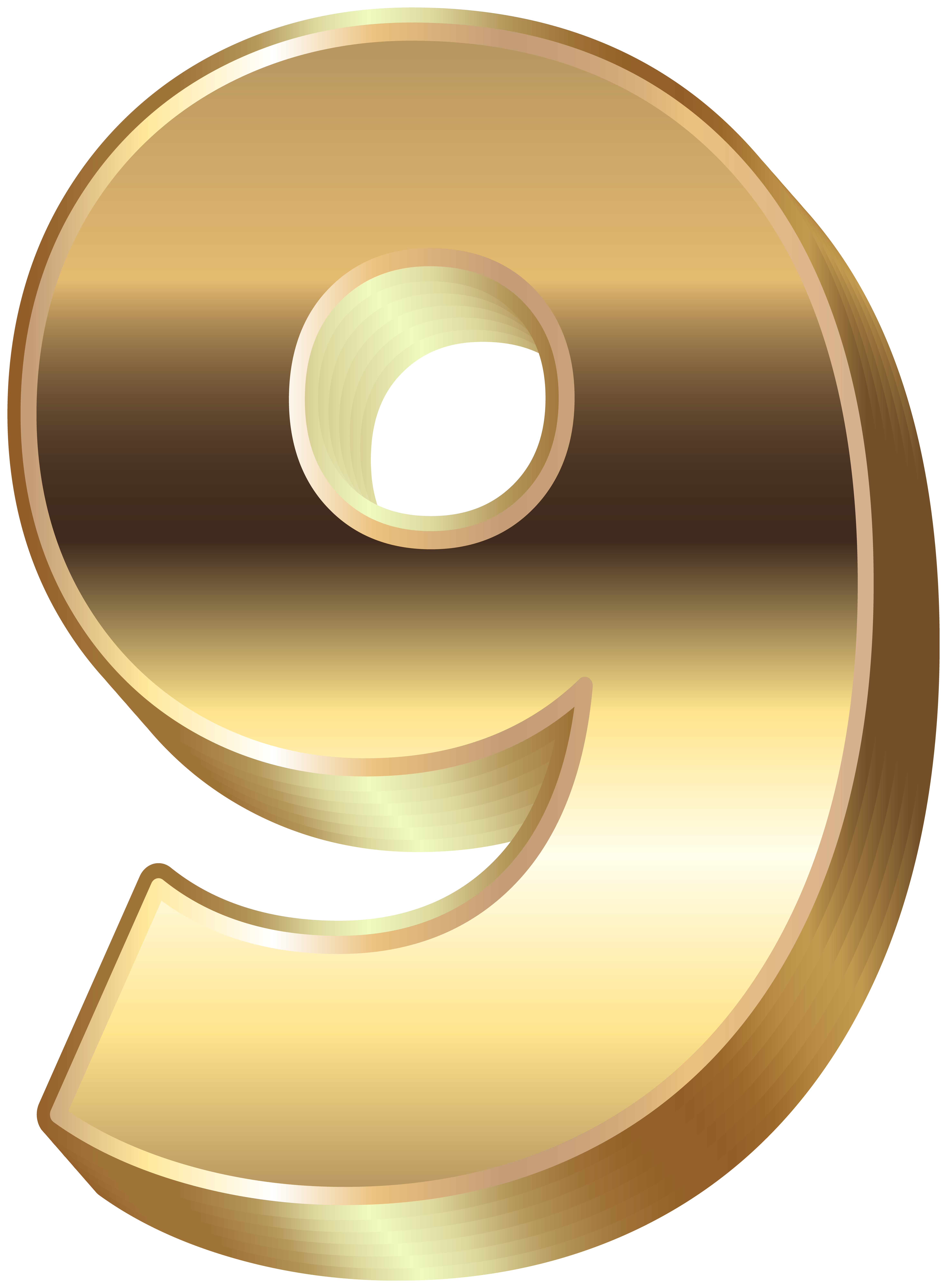 3D Gold Number Nine PNG Clip Art | Gallery Yopriceville - High-Quality ...
