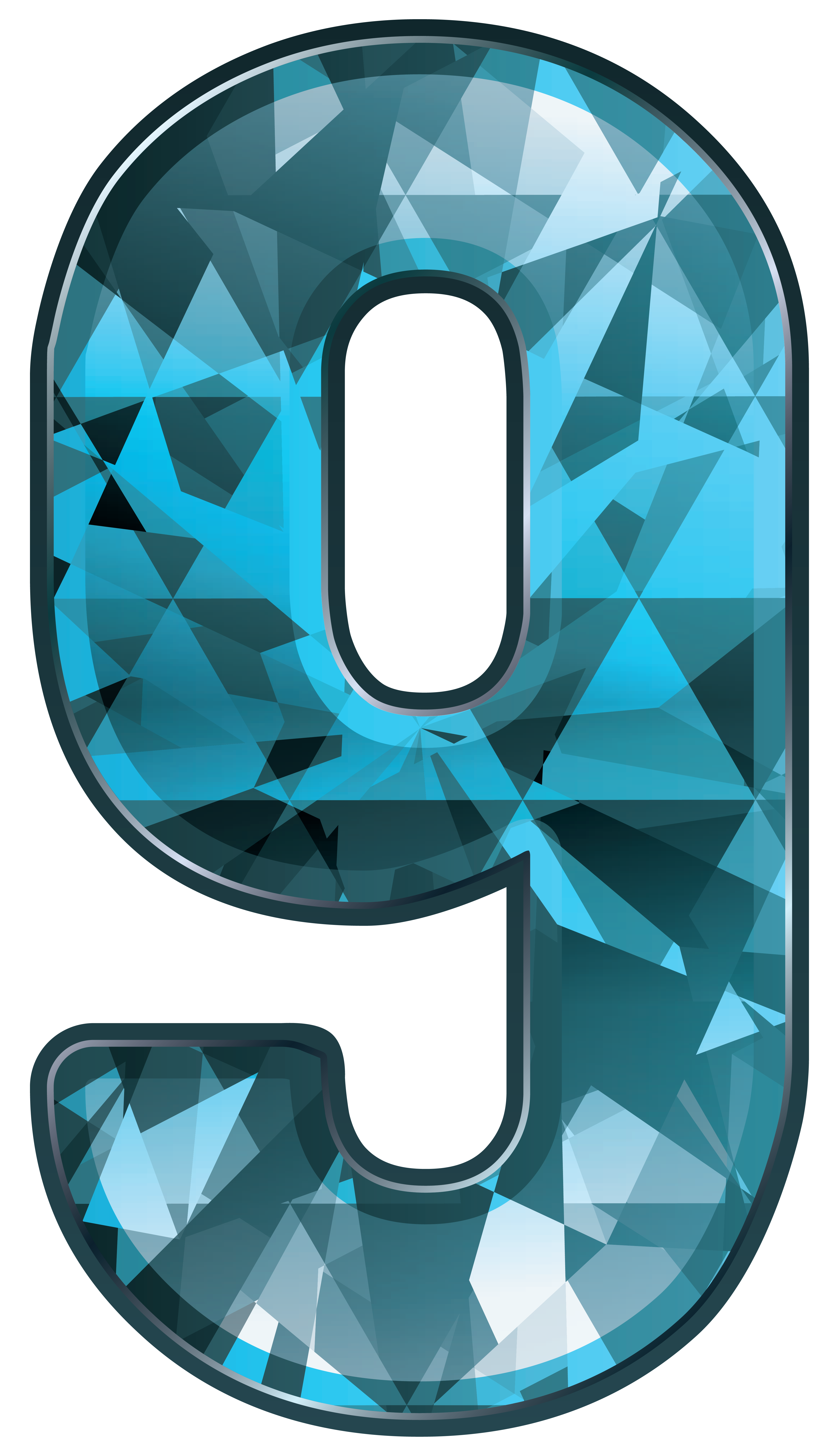 Blue Crystal Number Nine PNG Clipart Image | Gallery Yopriceville ...