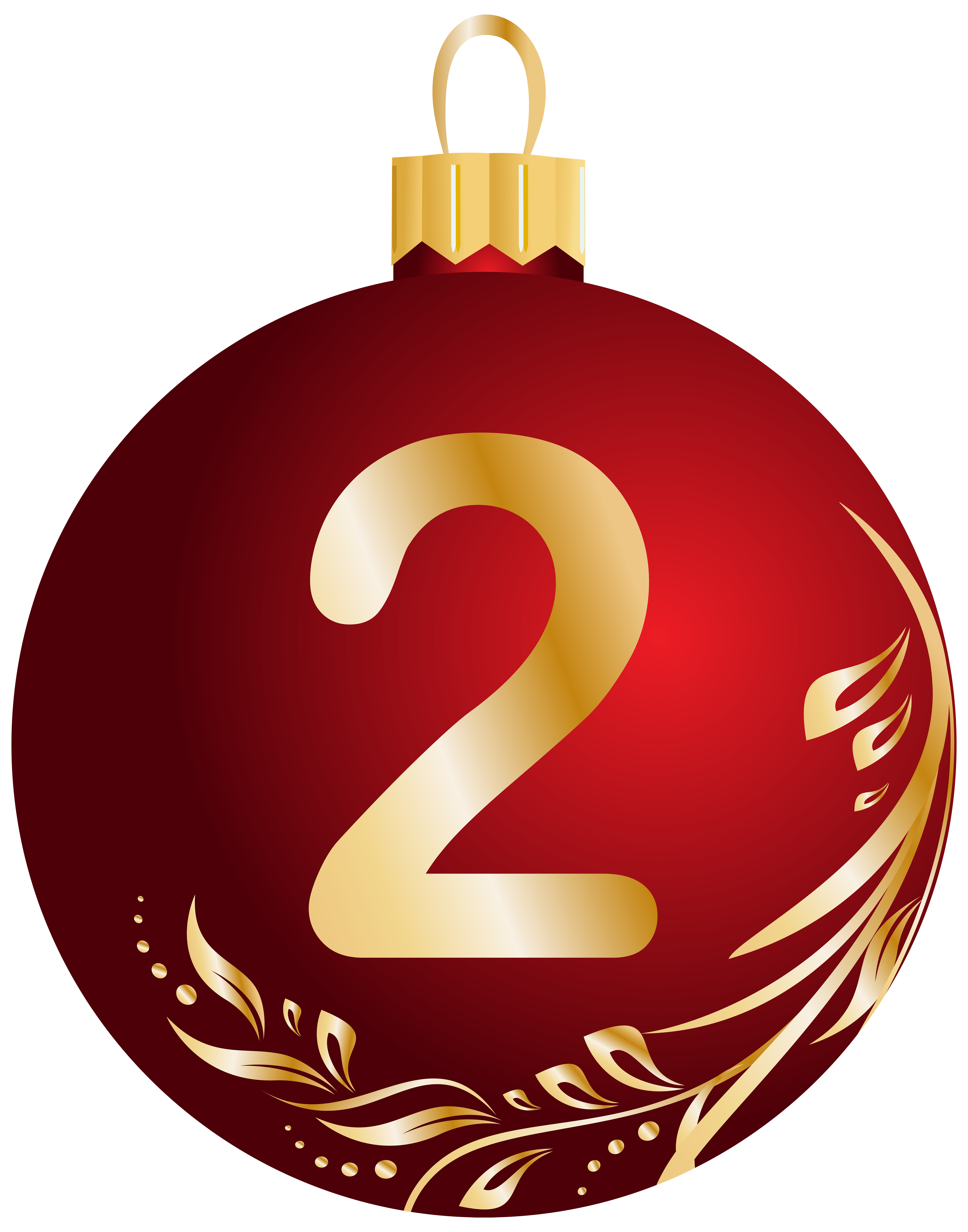 Christmas Ball Number Two Transparent PNG Clip Art Image | Gallery Yopriceville - High-Quality ...