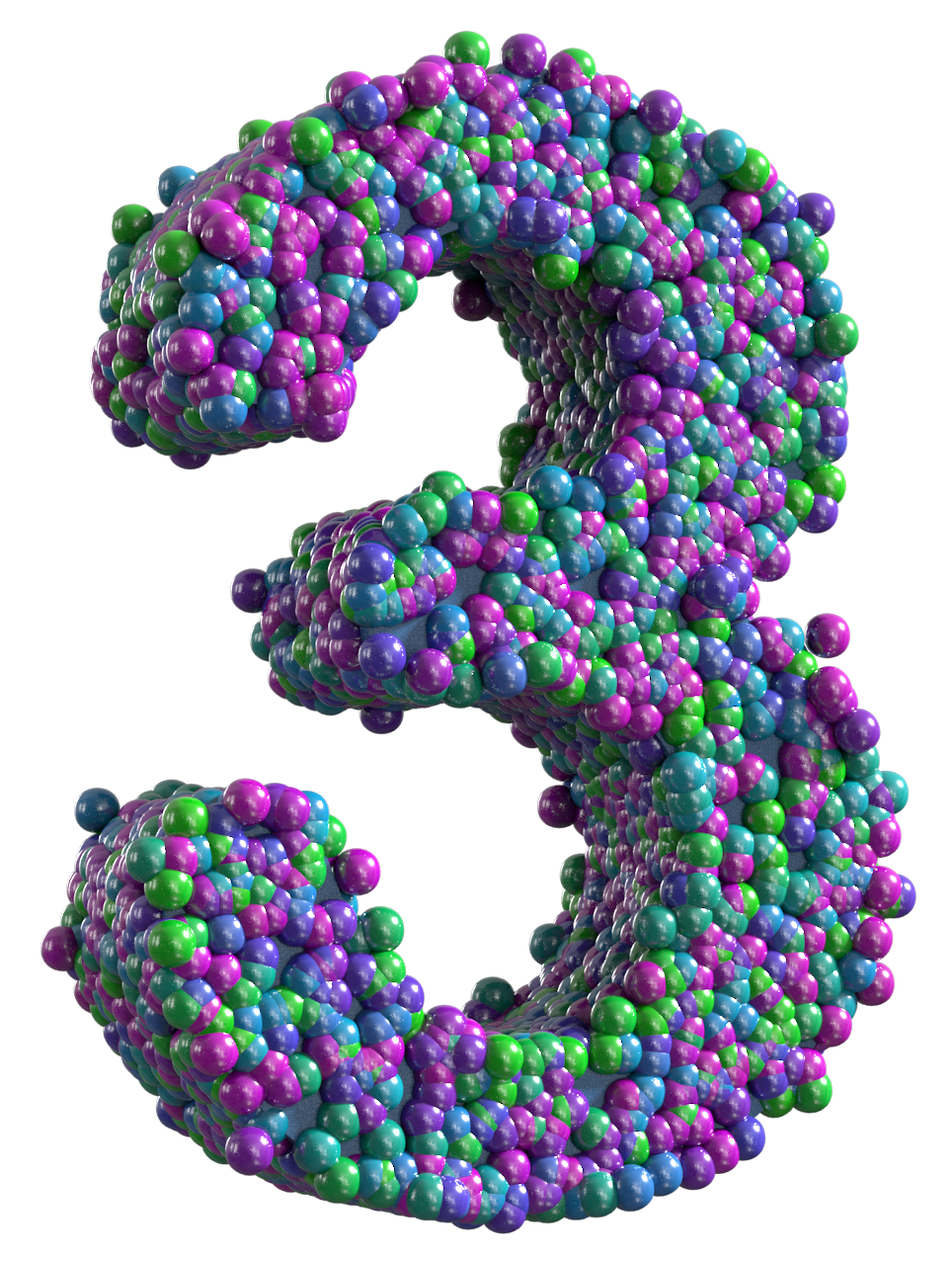 Colorful Number Three Transparent Png Clip Art Image