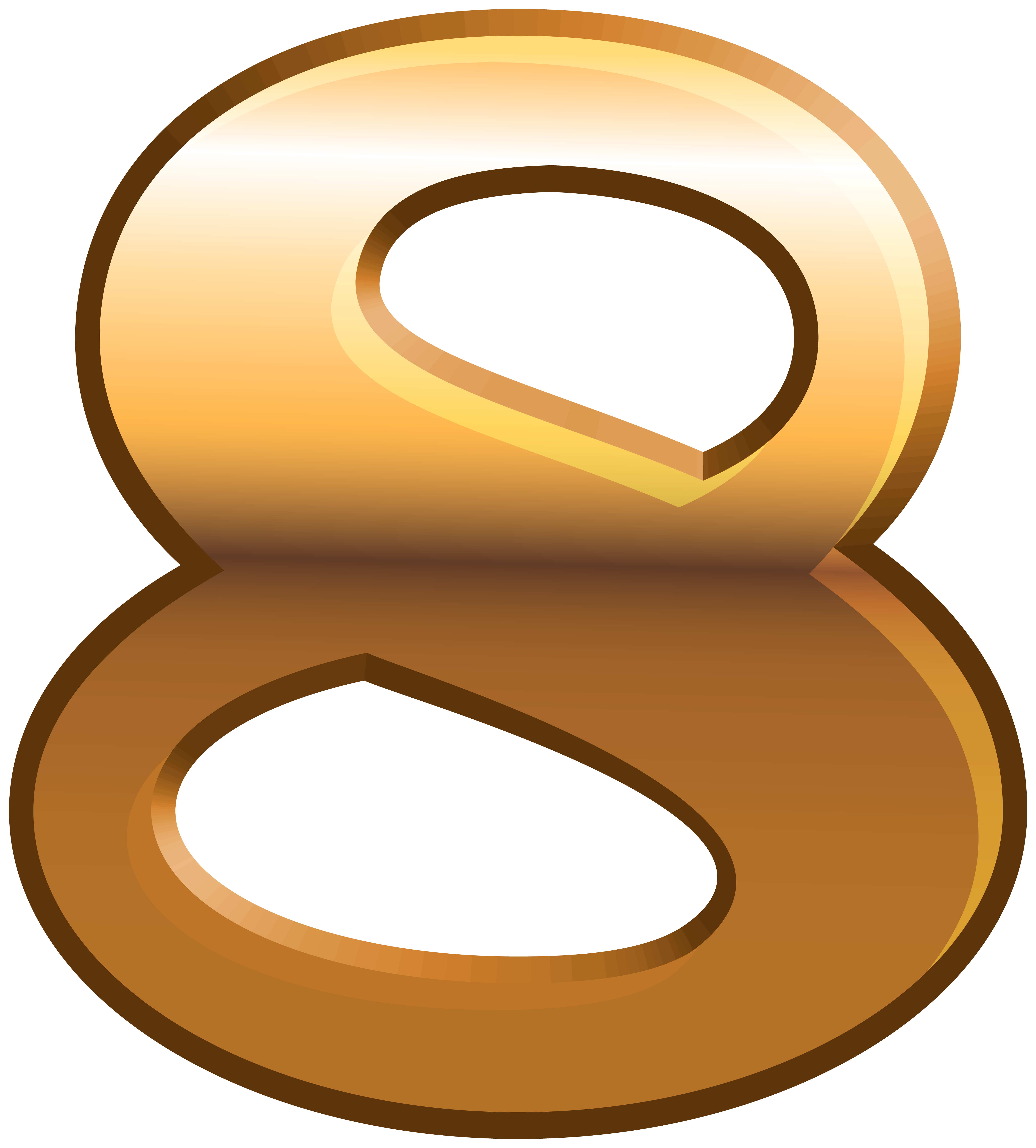 Gold Number Eight Png Clipart Image Clip Art Numbers Numbers Font