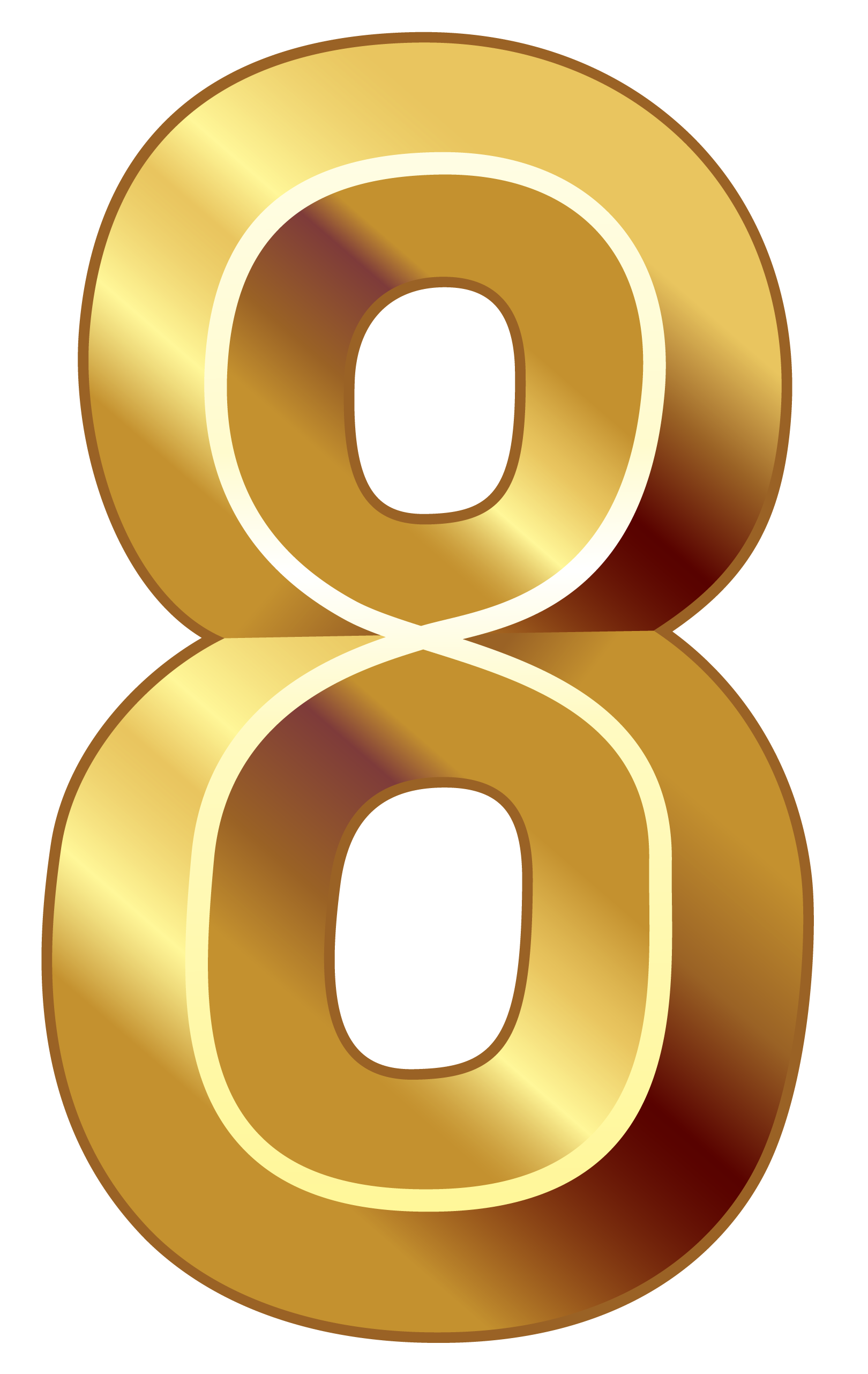 Gold Number Eight PNG Clipart Image | Gallery Yopriceville - High