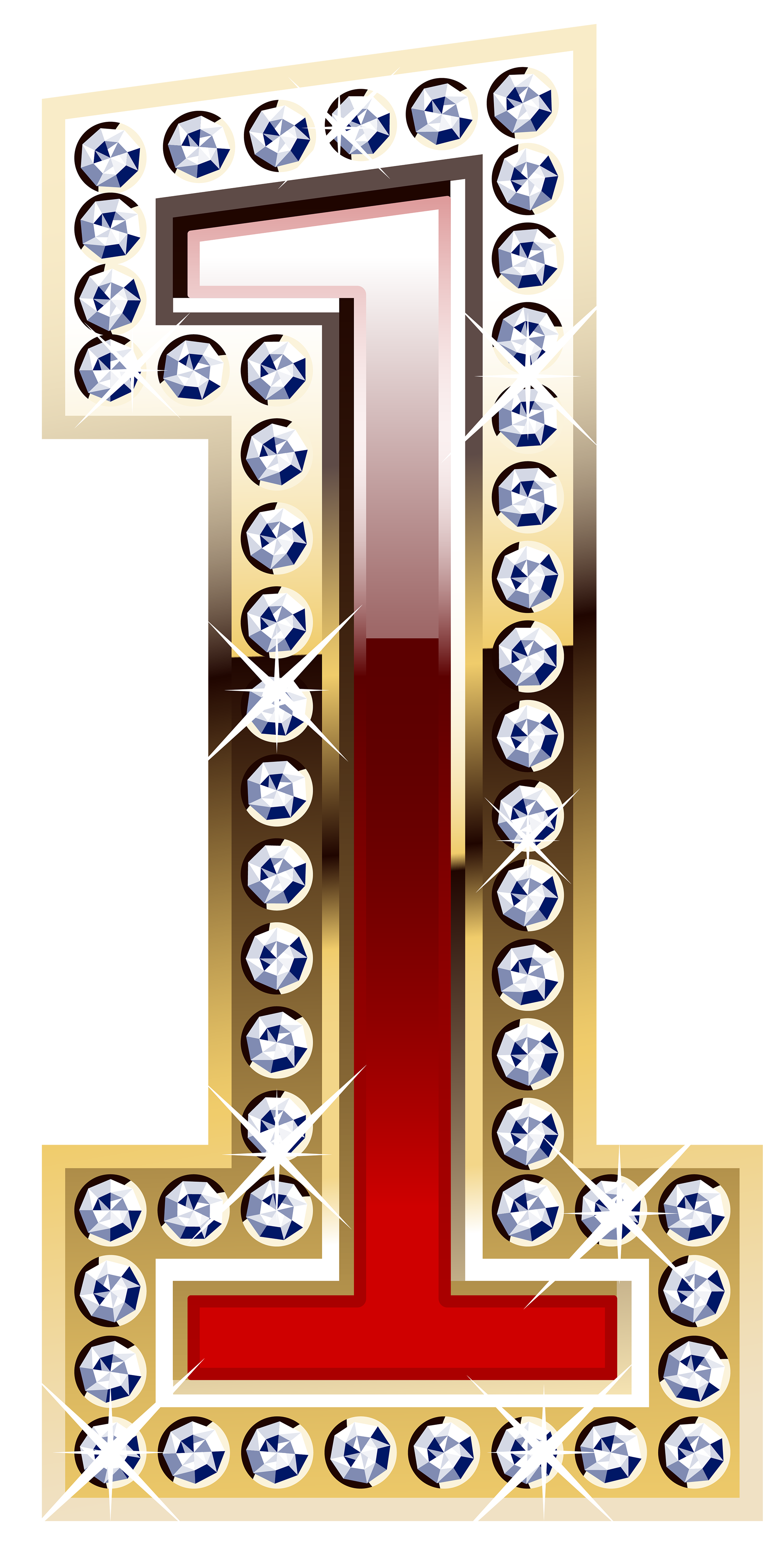 Gold and Red Number One PNG Clipart Image | Gallery Yopriceville - High