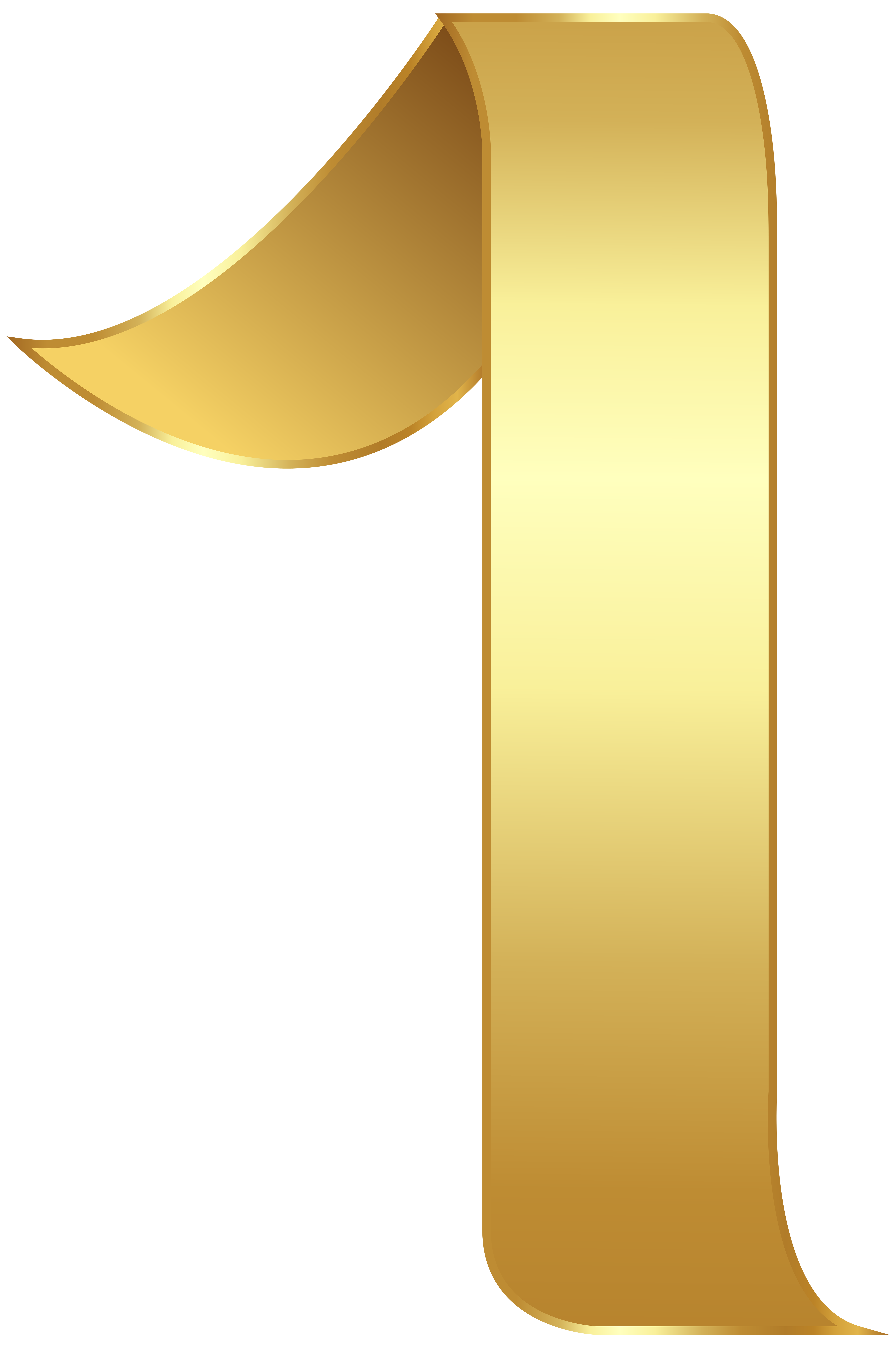 Golden Number One Transparent PNG Clip Art Image | Gallery Yopriceville