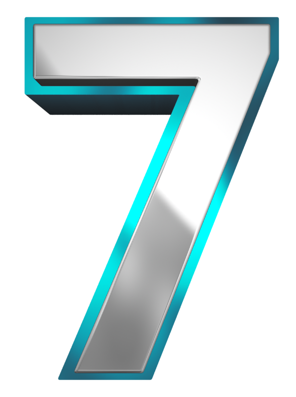 Metallic And Blue Number Seven Png Clipart Image Gallery Yopriceville High Quality Images And Transparent Png Free Clipart