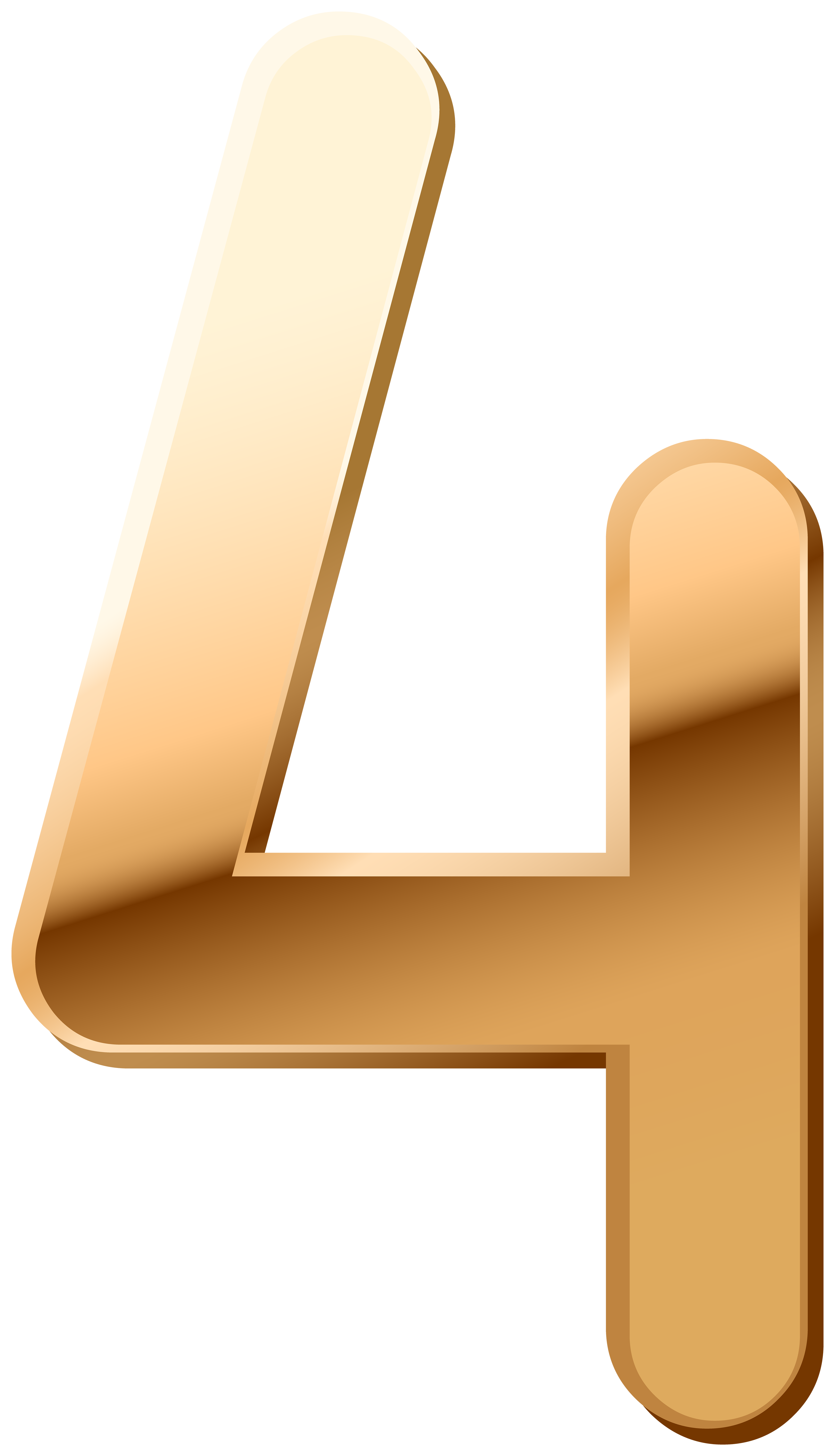 Gold Style Number Png Number 4 Gold Png Transparent Png Kindpng B6d
