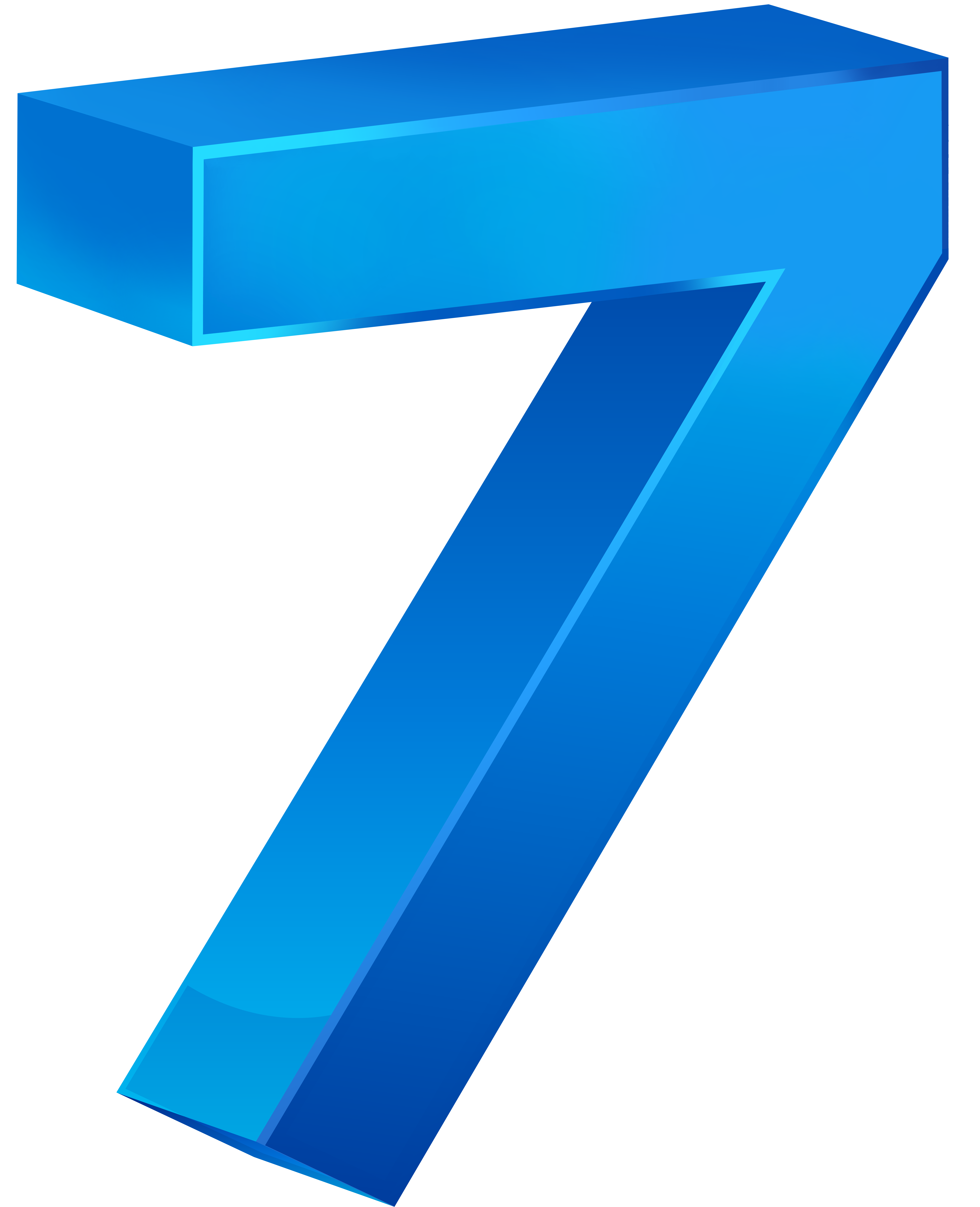 Number Seven Blue Transparent Png Clip Art