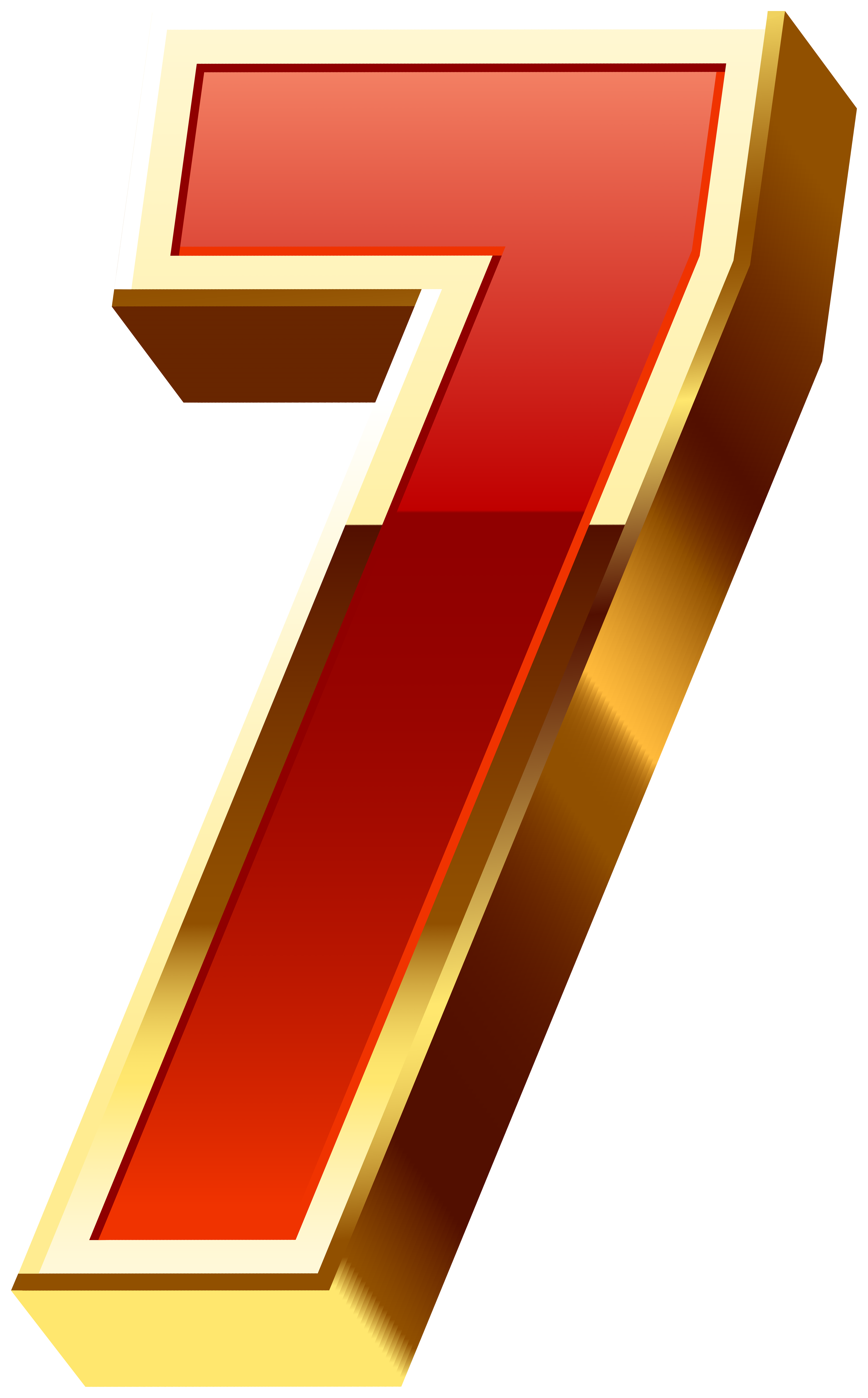 Number Seven Gold Red Transparent Image Gallery Yopriceville High Quality Images And Transparent Png Free Clipart
