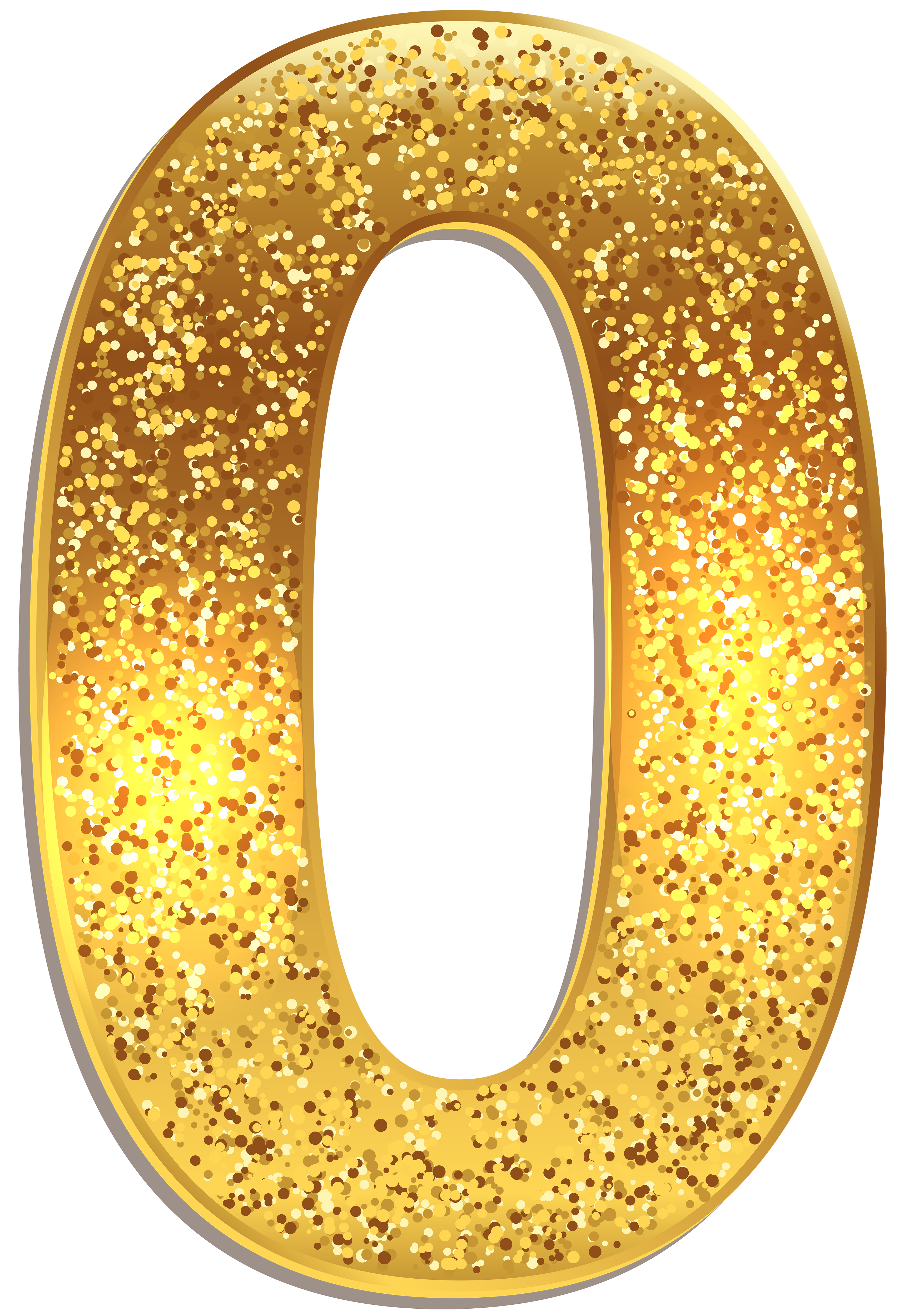 Number Zero Gold Shining PNG Clip Art Image | Gallery ...