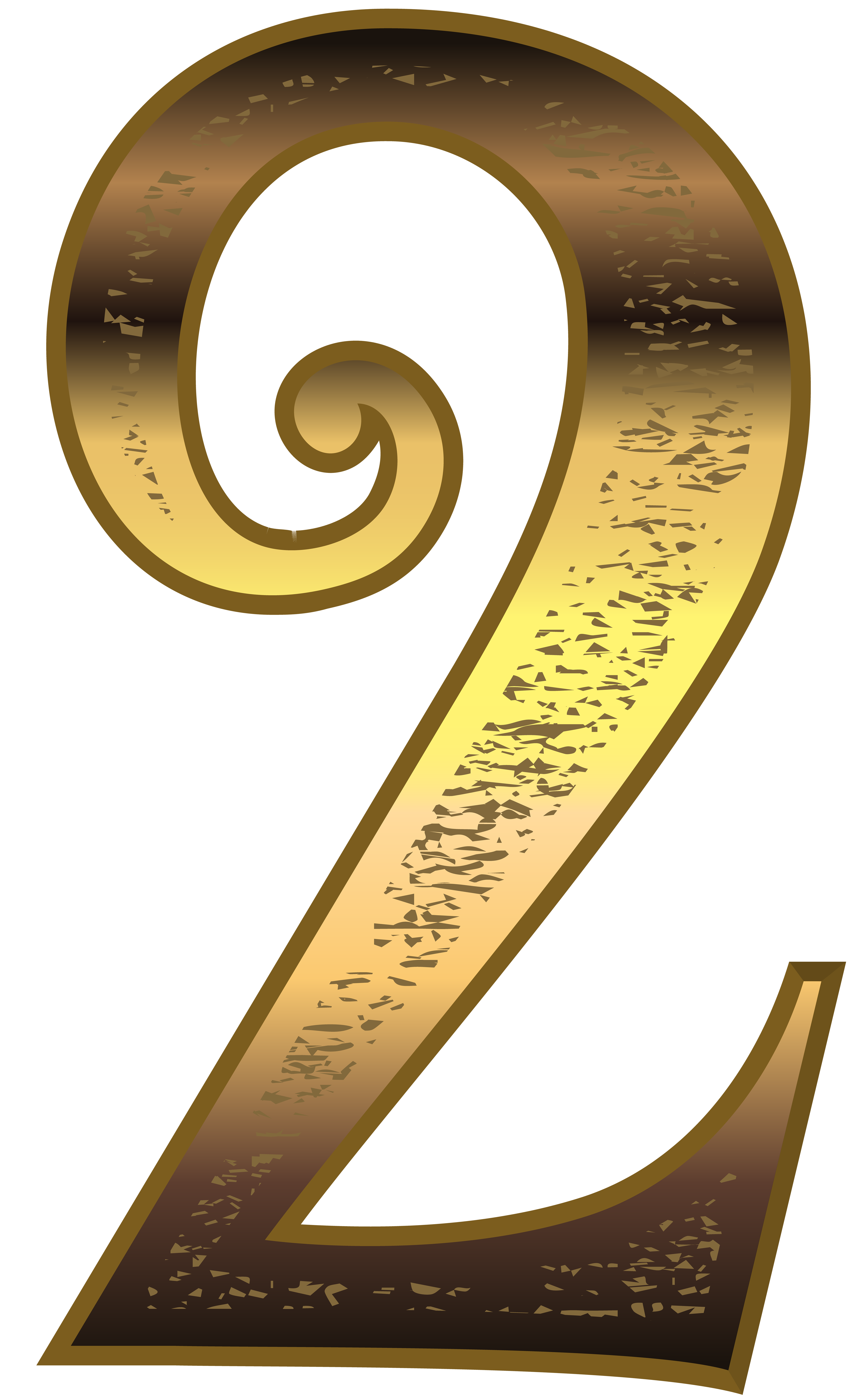 Gold Number Two Png Clipart Image Png Download 17162500 Free Images