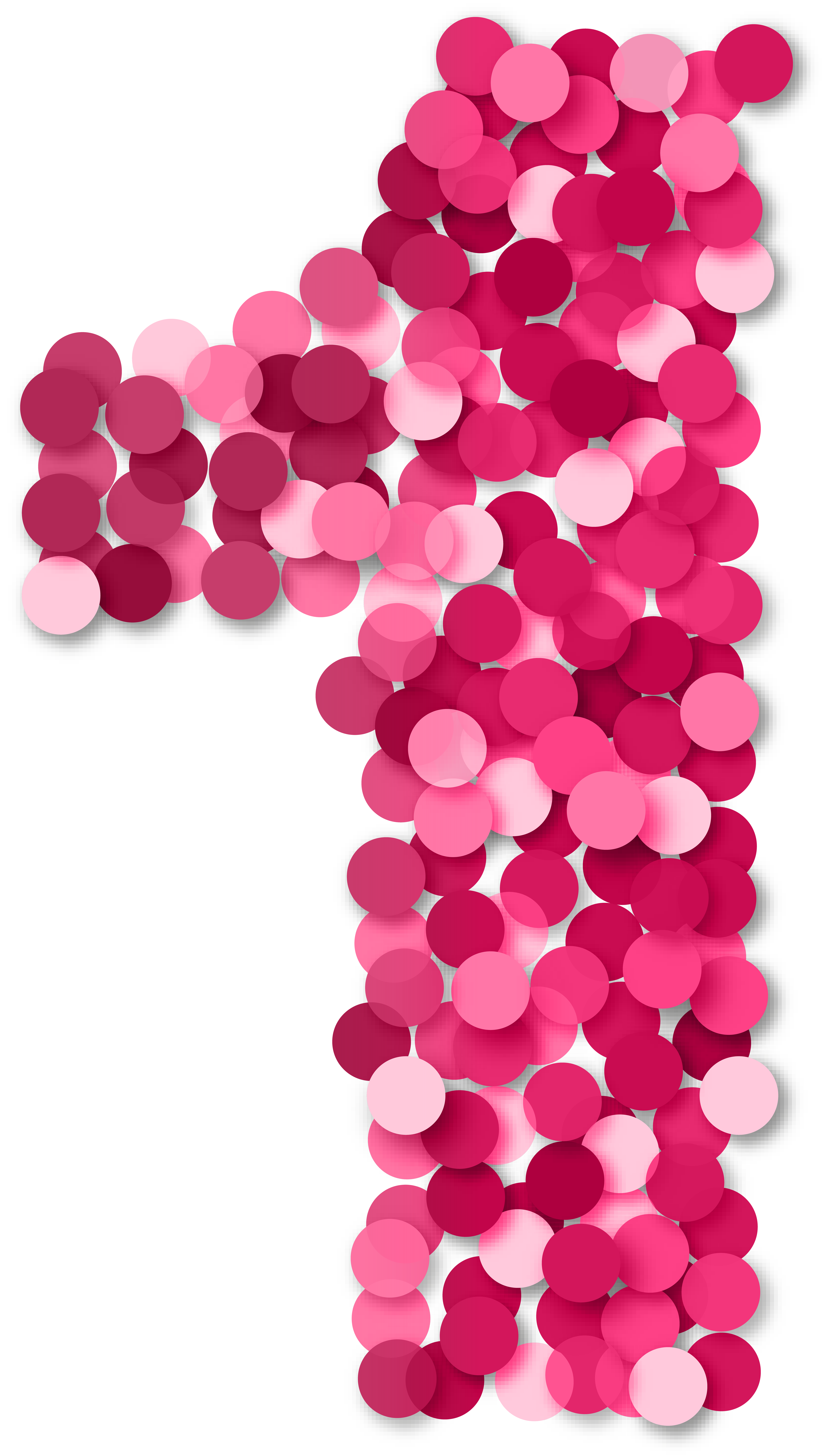 pink number 1 clipart