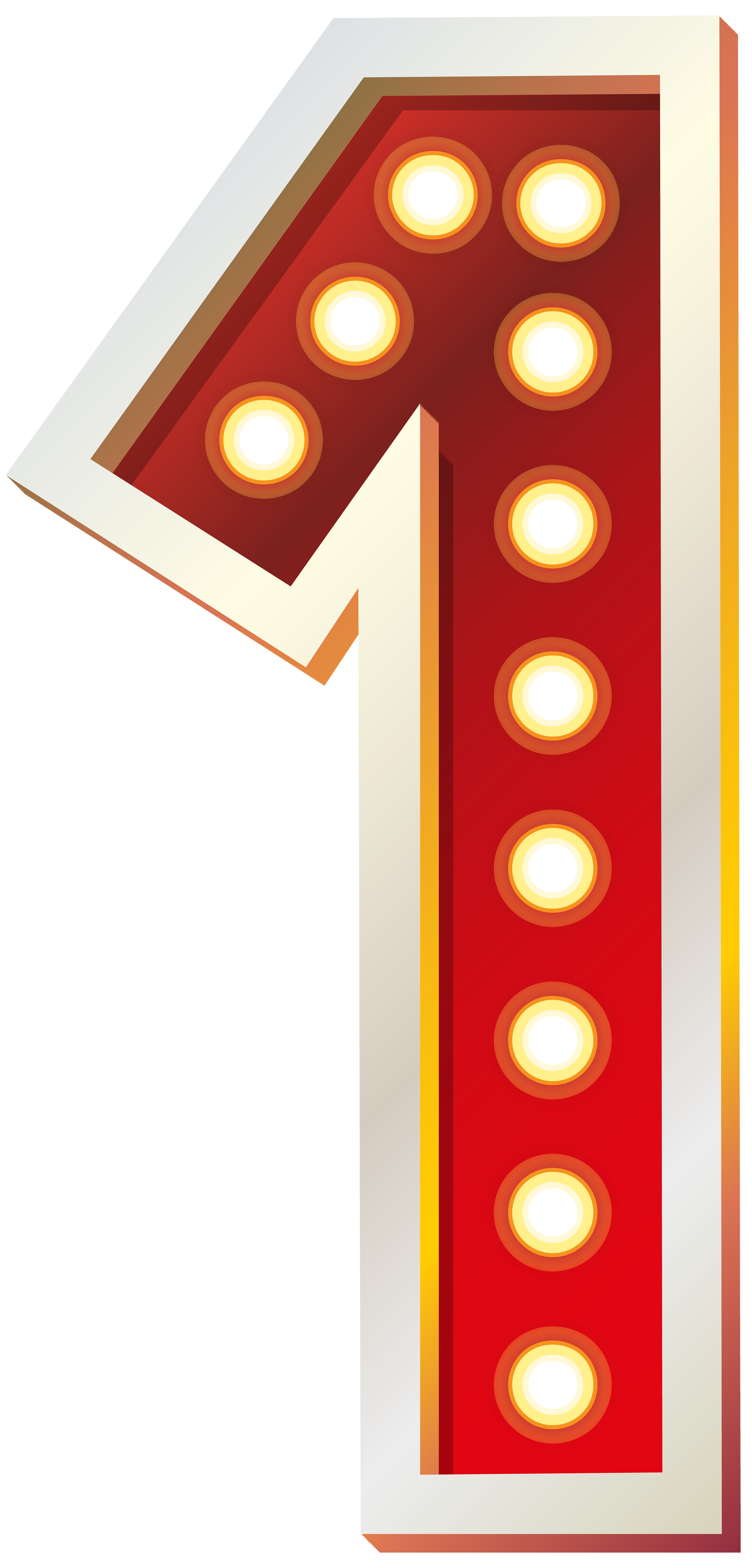 red number one with lights png clip art image gallery