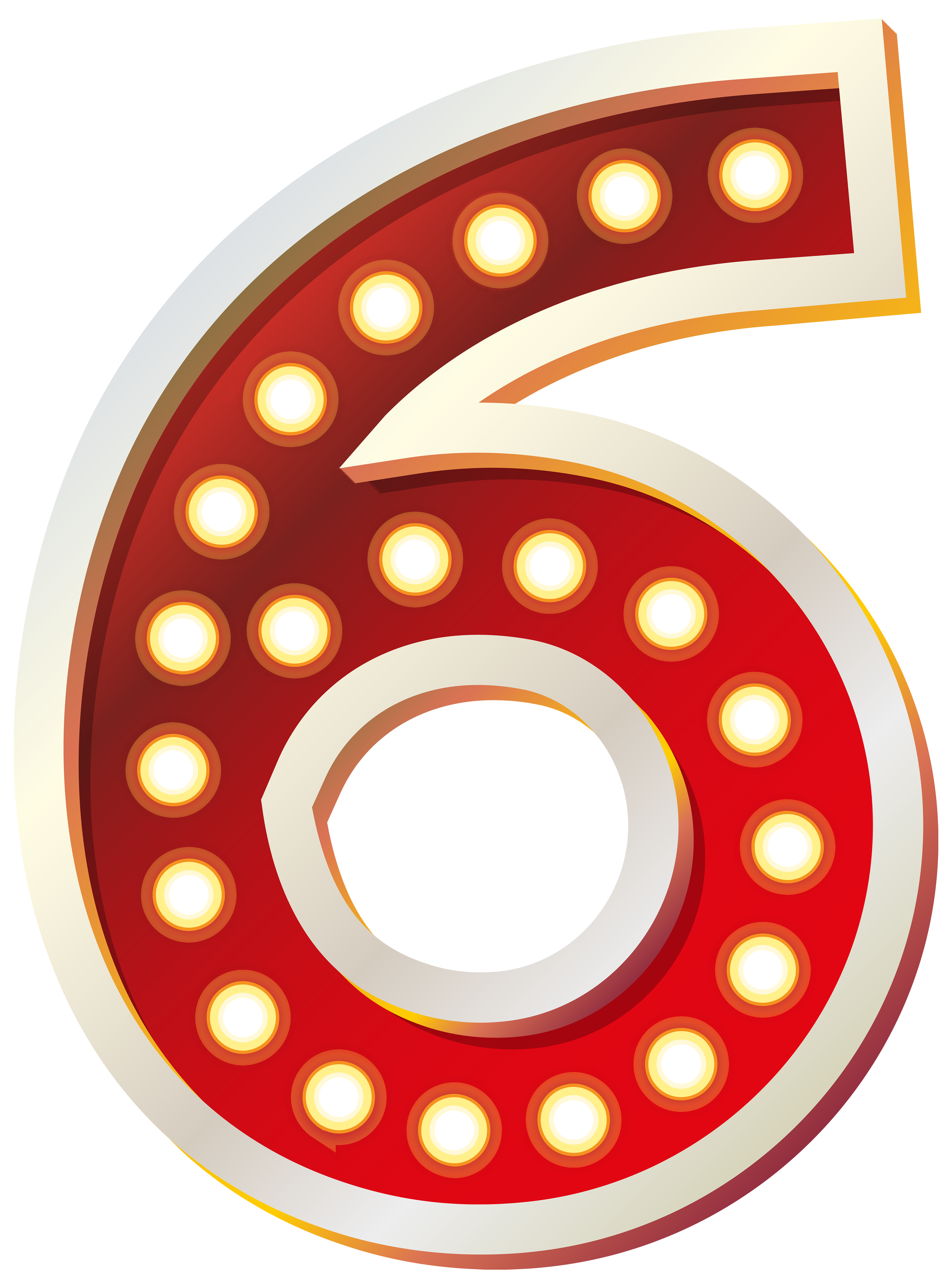 Gold And Red Number Six Png Clipart Image Scrapbook I vrogue co